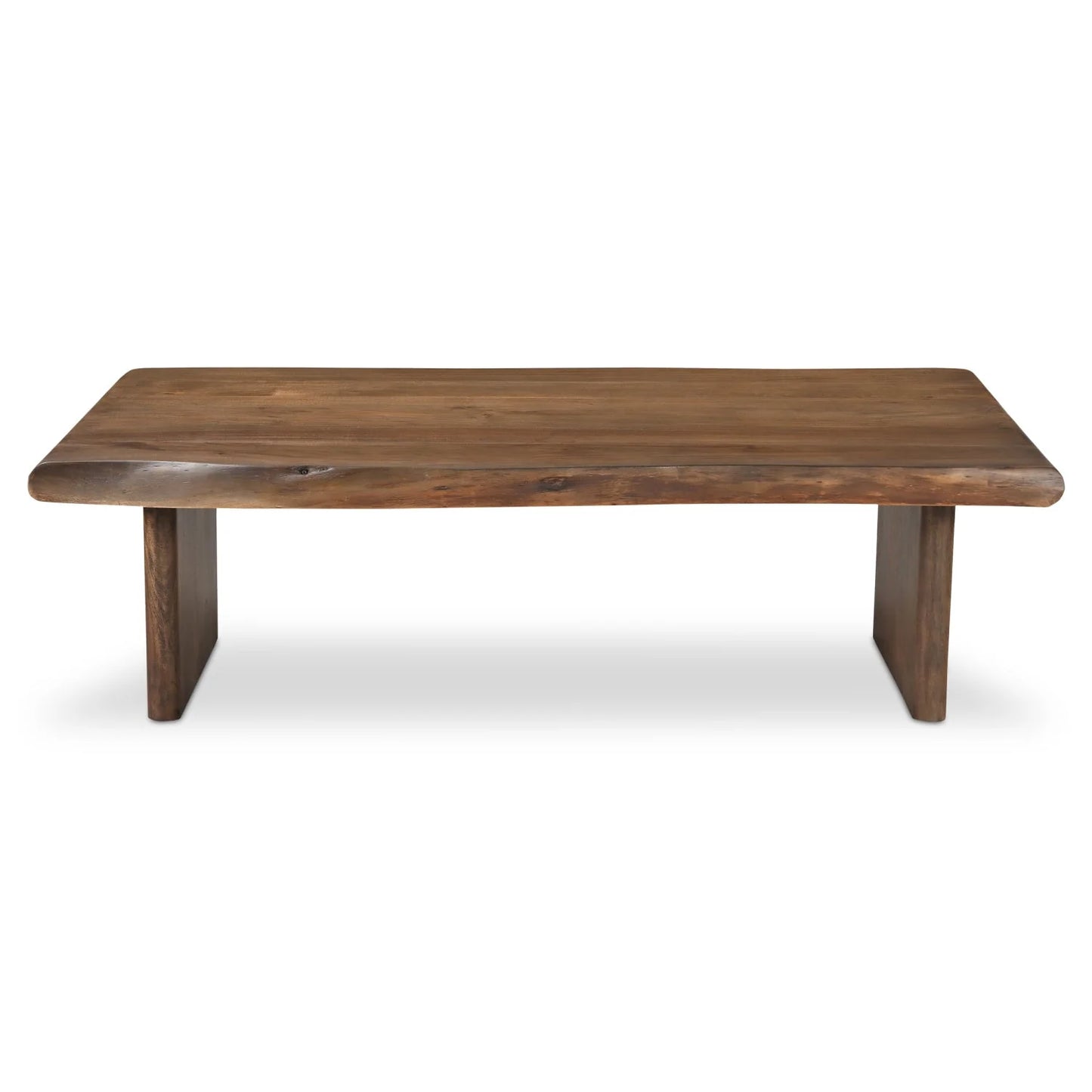 Luxury Rectangular Brown Acacia Coffee Table Modern Italian Style for Villa