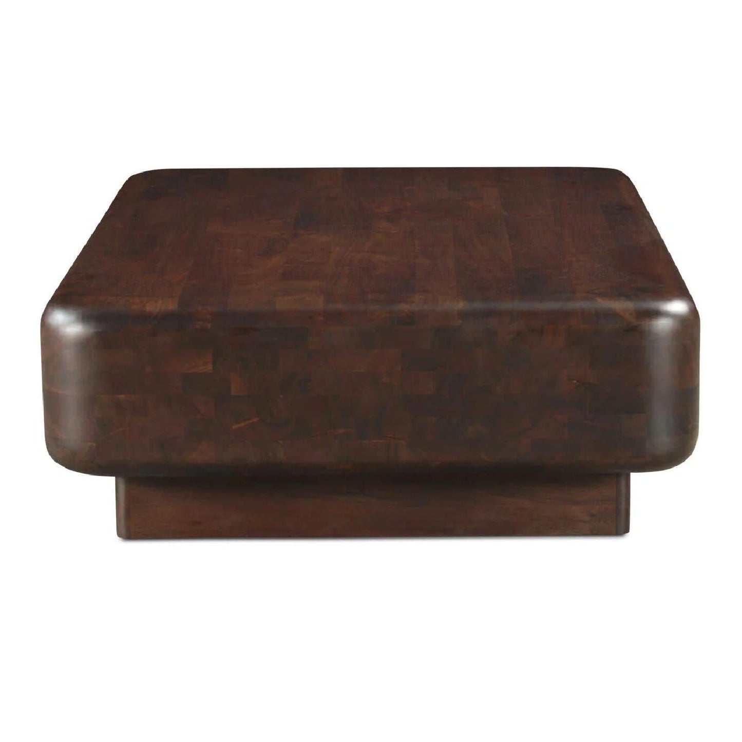 Luxury Rectangular Brown Acacia Coffee Table Modern Italian Style for Villa