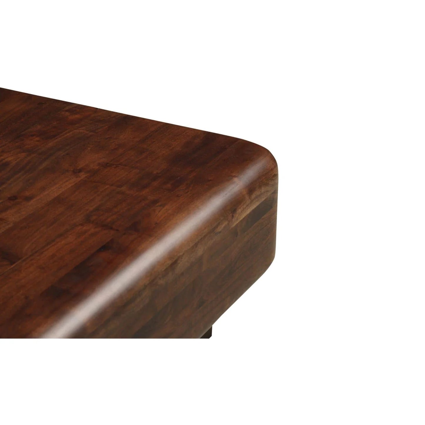 Luxury Rectangular Brown Acacia Coffee Table Modern Italian Style for Villa