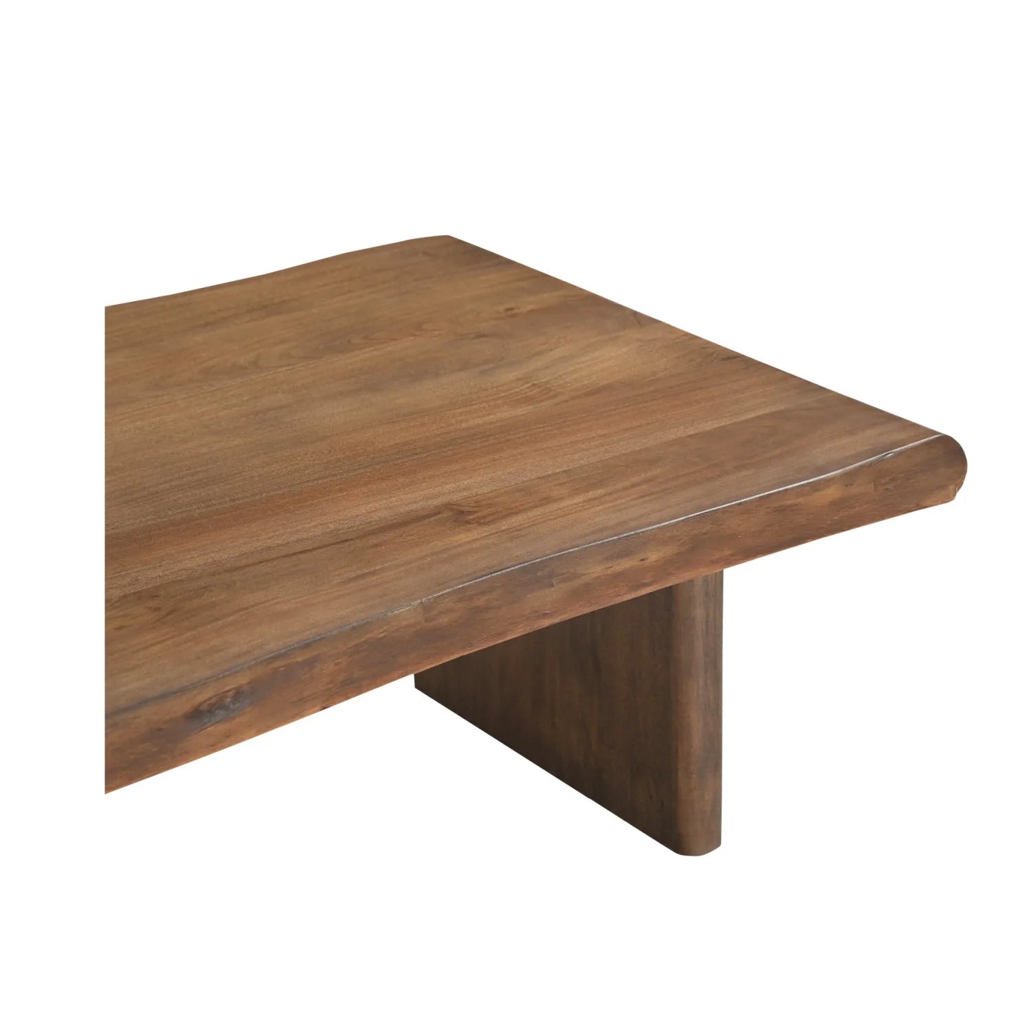 Luxury Rectangular Brown Acacia Coffee Table Modern Italian Style for Villa