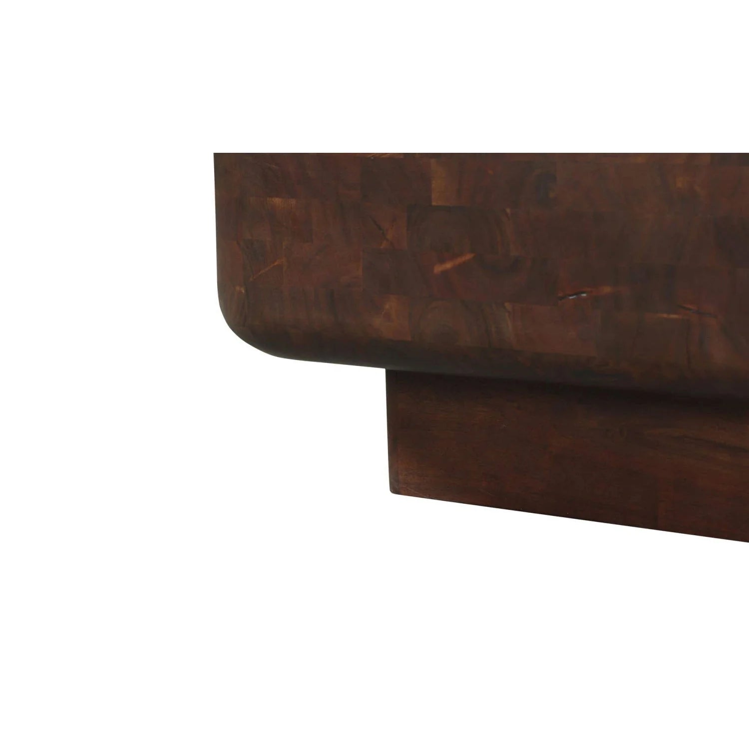 Luxury Rectangular Brown Acacia Coffee Table Modern Italian Style for Villa