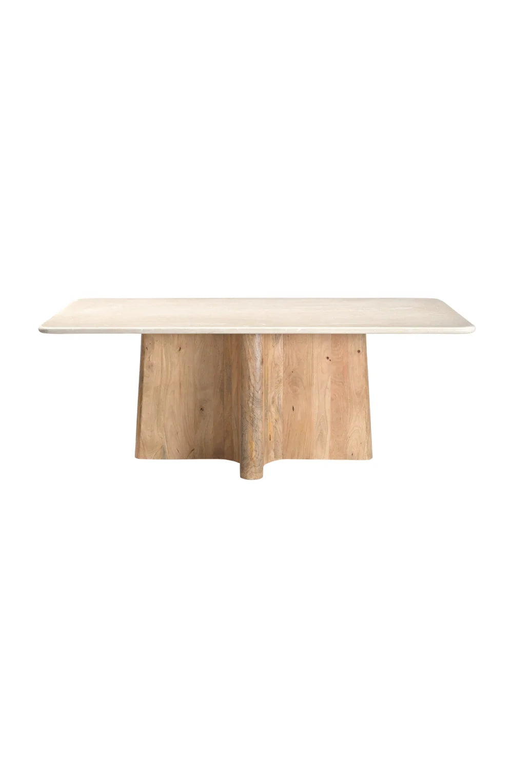 Luxury Rectangular Cream Marble Dining Table Modern Italian Style for Villa