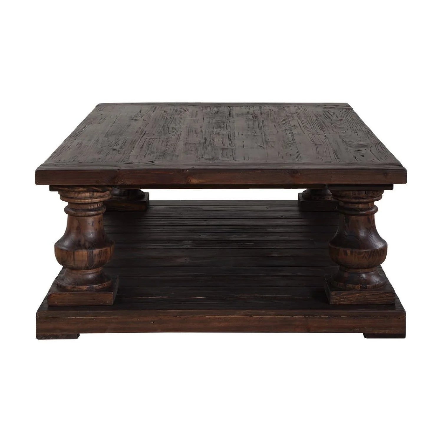 Luxury Rectangular Dark Fir Wood Coffee Table Modern Italian Style for Villa