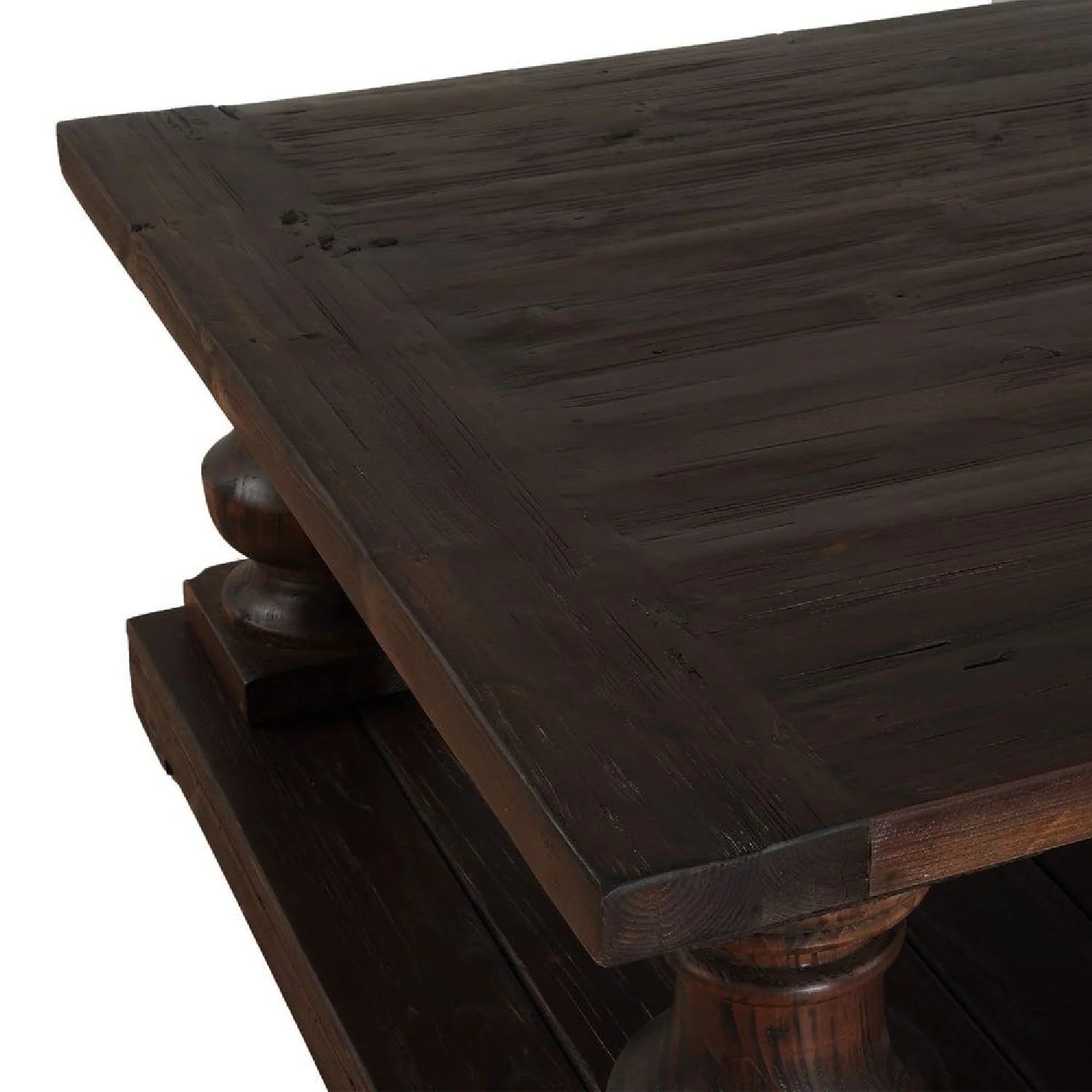 Luxury Rectangular Dark Fir Wood Coffee Table Modern Italian Style for Villa