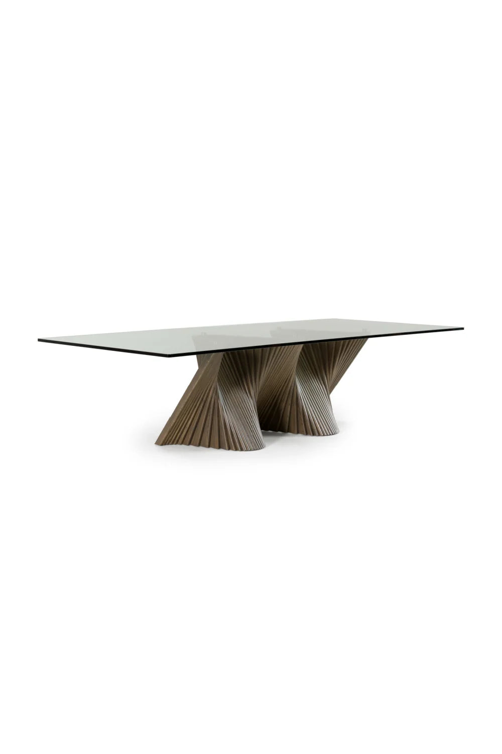 Luxury Rectangular Glass Dining Table Modern Italian Style for Villa