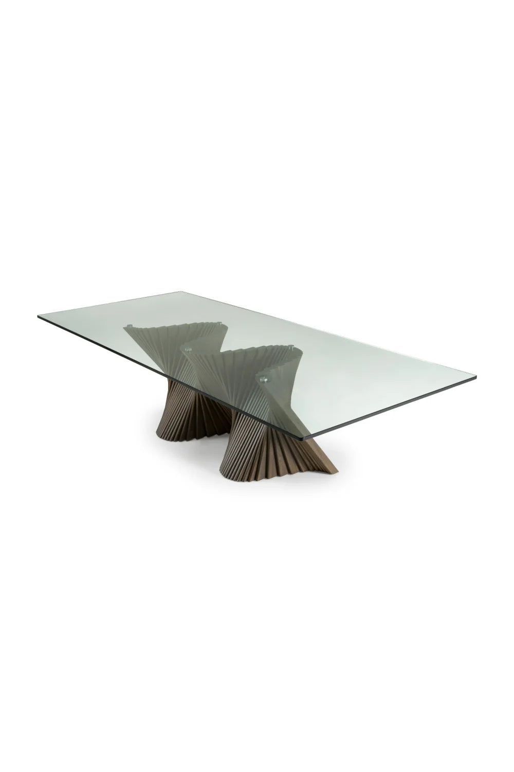 Luxury Rectangular Glass Dining Table Modern Italian Style for Villa