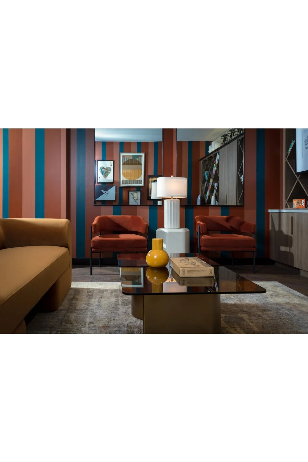 Luxury Rectangular Gold Glass Coffee Table Modern Italian Style for Villa