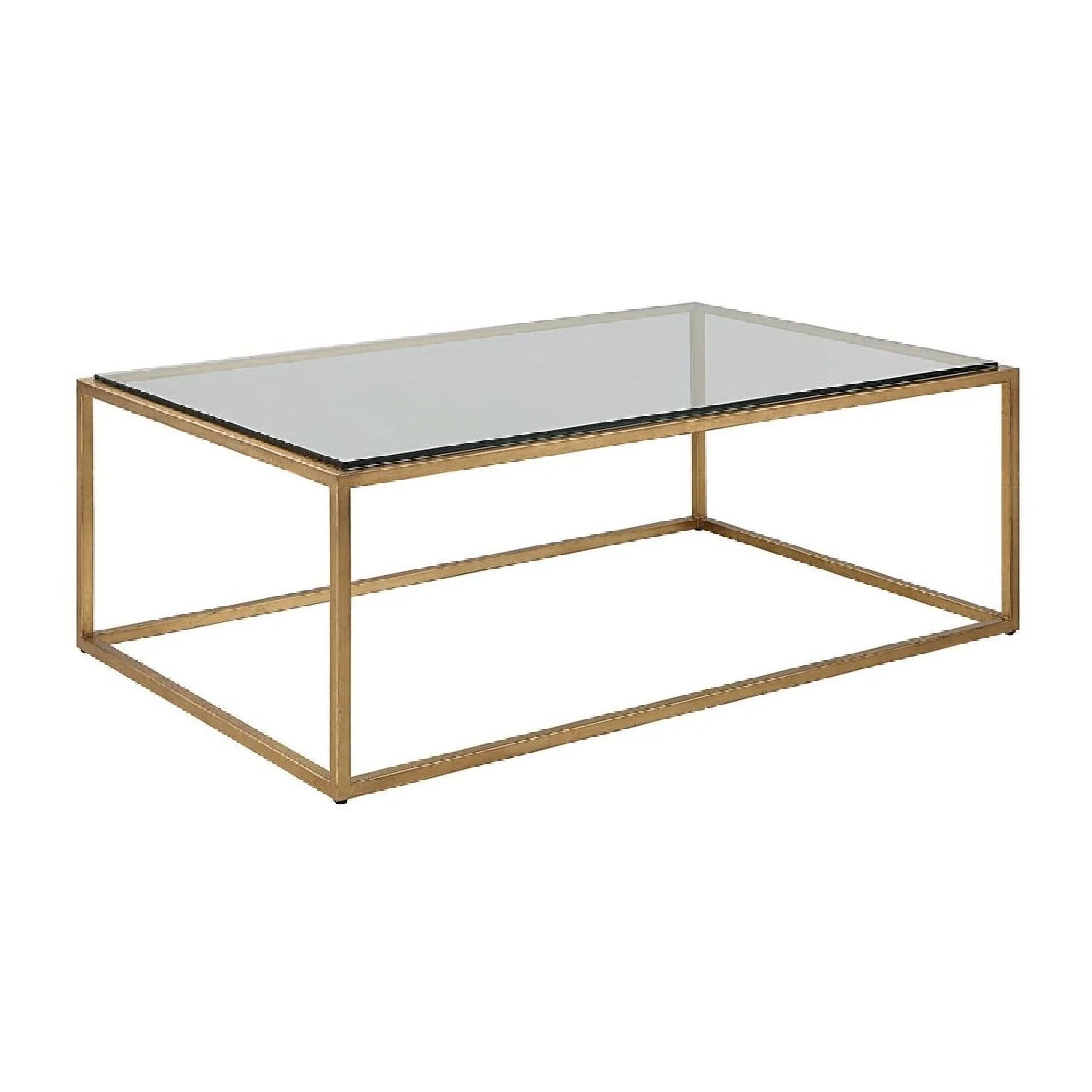 Luxury Rectangular Gold Iron Coffee Table Modern Italian Style for Villa