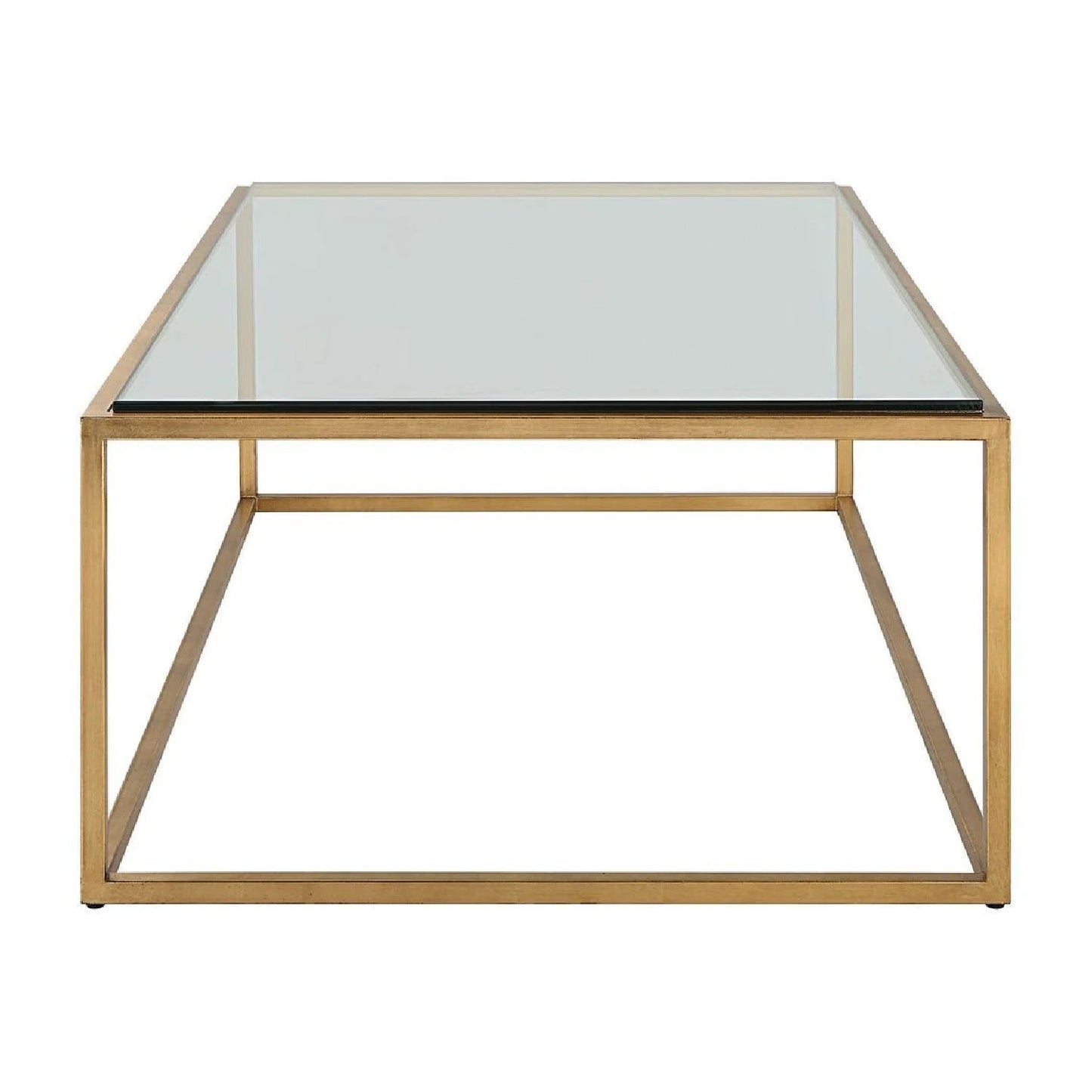 Luxury Rectangular Gold Iron Coffee Table Modern Italian Style for Villa