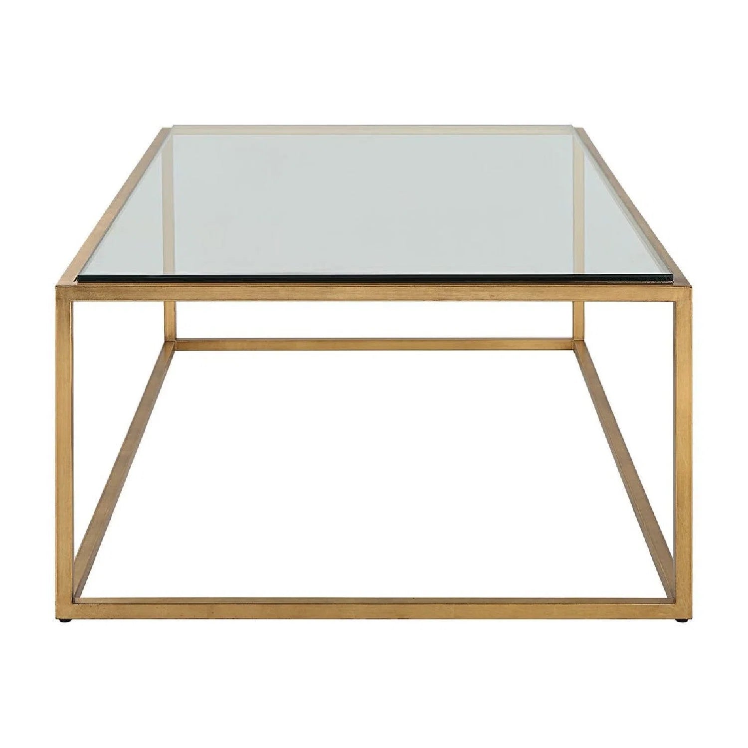 Luxury Rectangular Gold Iron Coffee Table Modern Italian Style for Villa