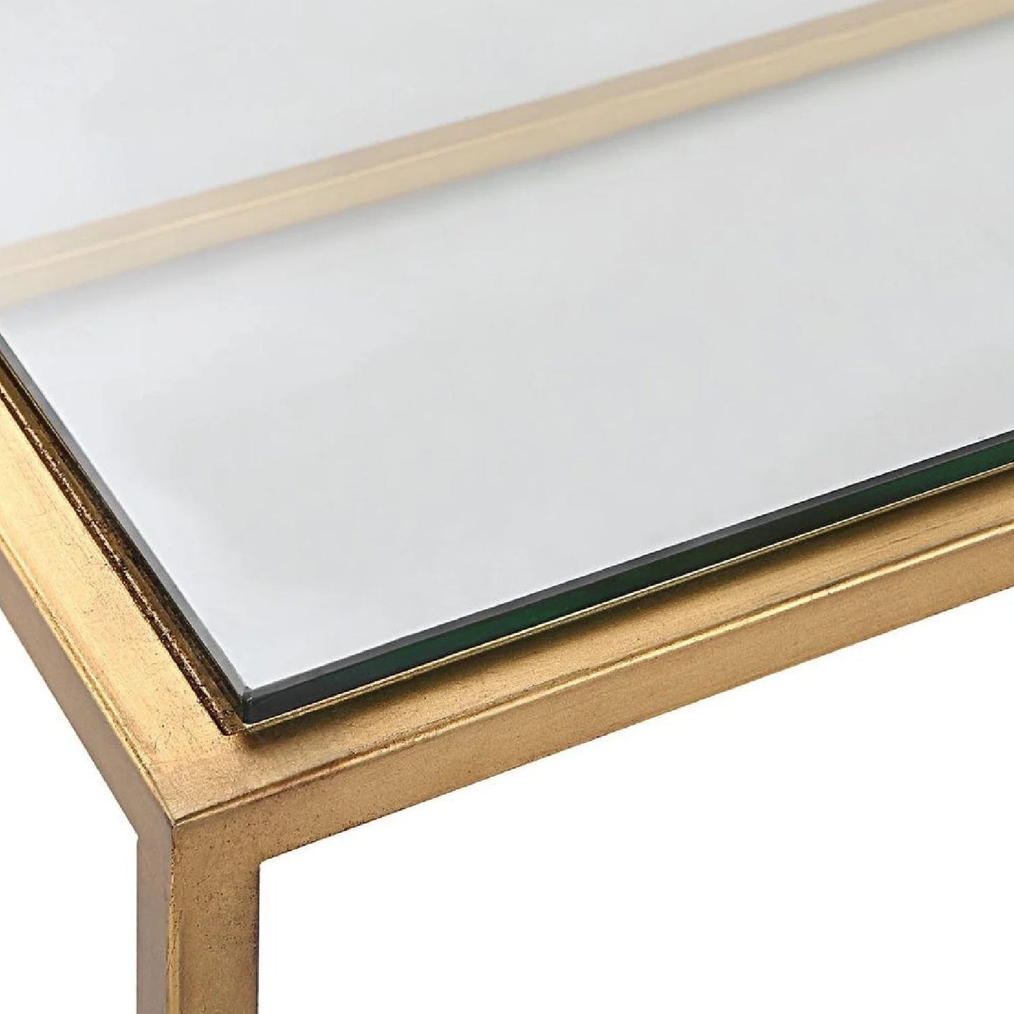Luxury Rectangular Gold Iron Coffee Table Modern Italian Style for Villa