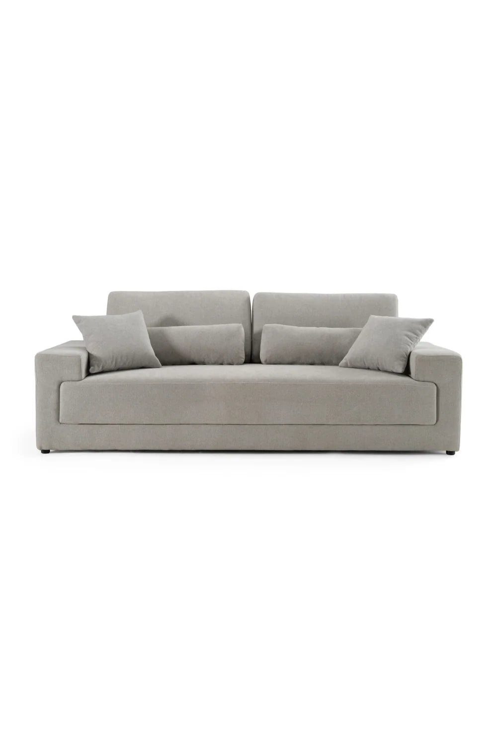 Luxury Rectangular Gray Fabric Sofa Modern Italian Style for Villa