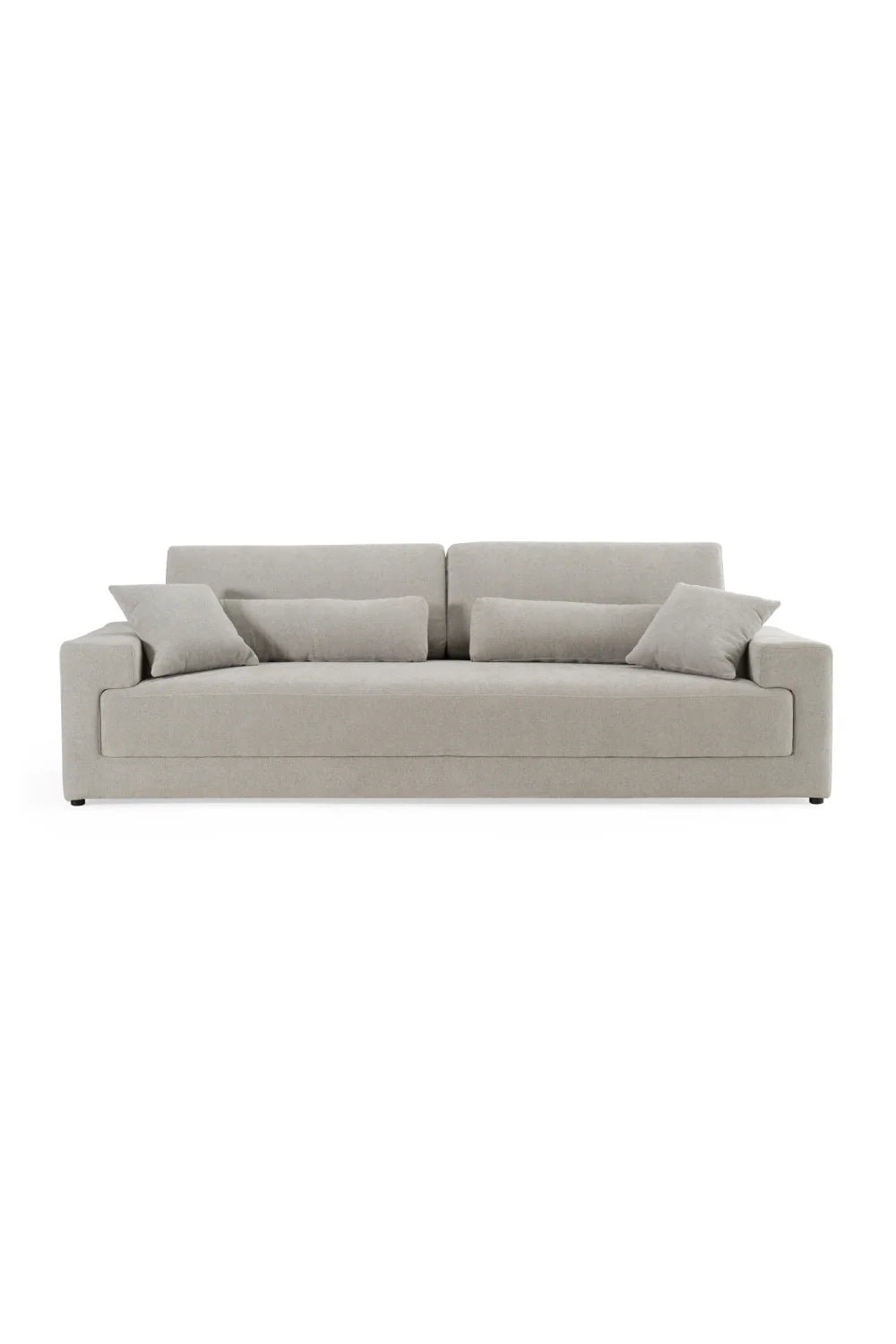 Luxury Rectangular Gray Fabric Sofa Modern Italian Style for Villa