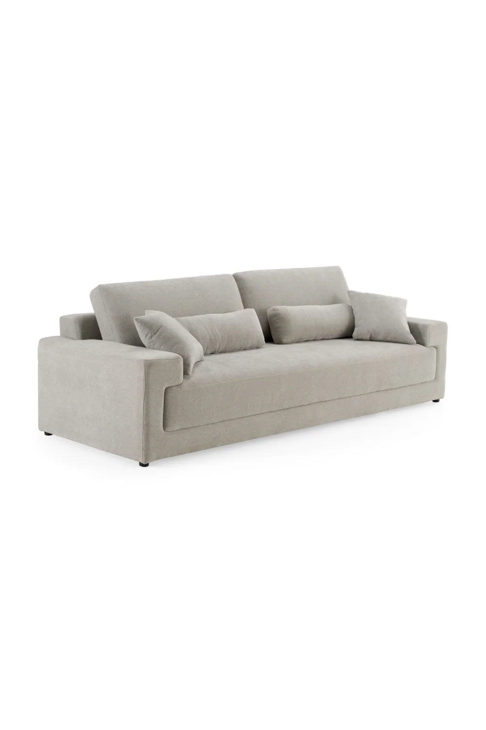 Luxury Rectangular Gray Fabric Sofa Modern Italian Style for Villa