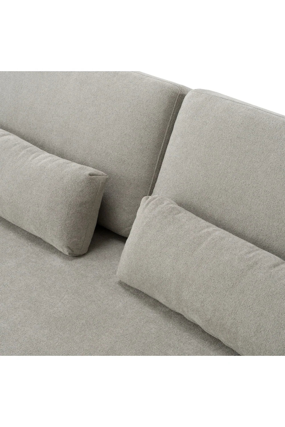 Luxury Rectangular Gray Fabric Sofa Modern Italian Style for Villa