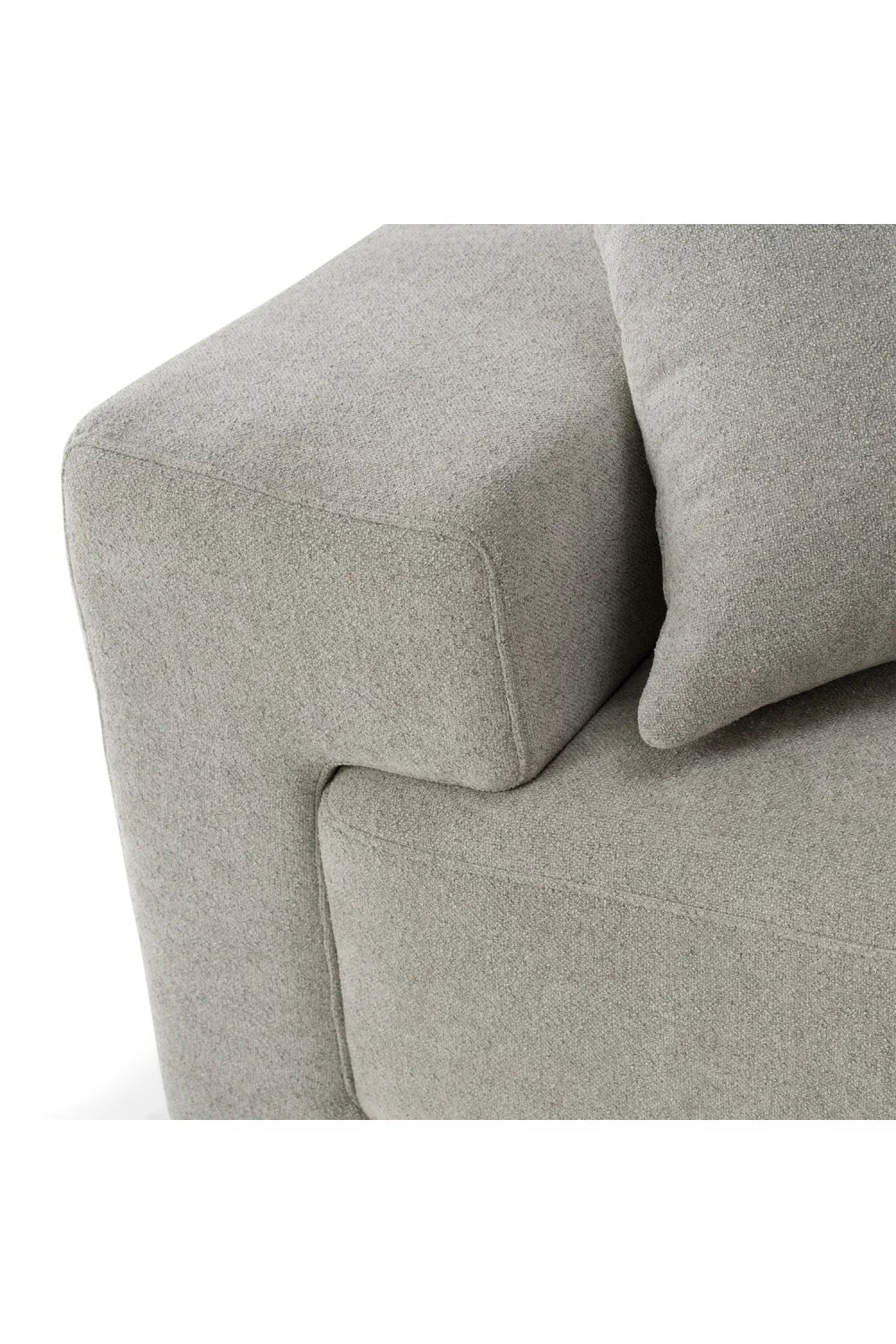 Luxury Rectangular Gray Fabric Sofa Modern Italian Style for Villa