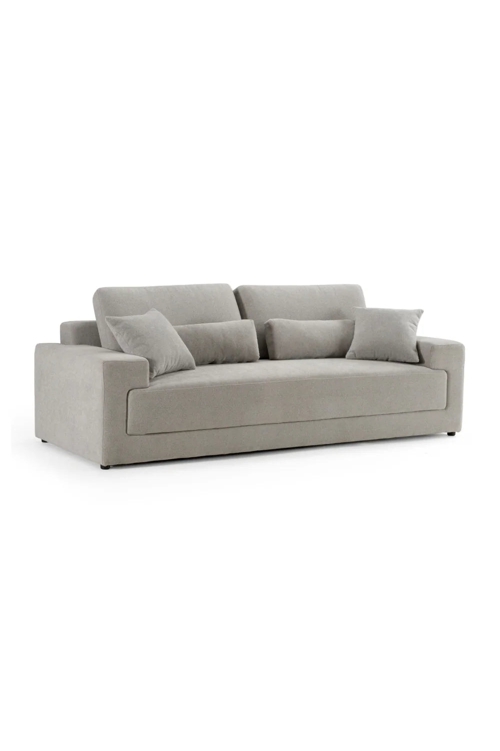 Luxury Rectangular Gray Fabric Sofa Modern Italian Style for Villa