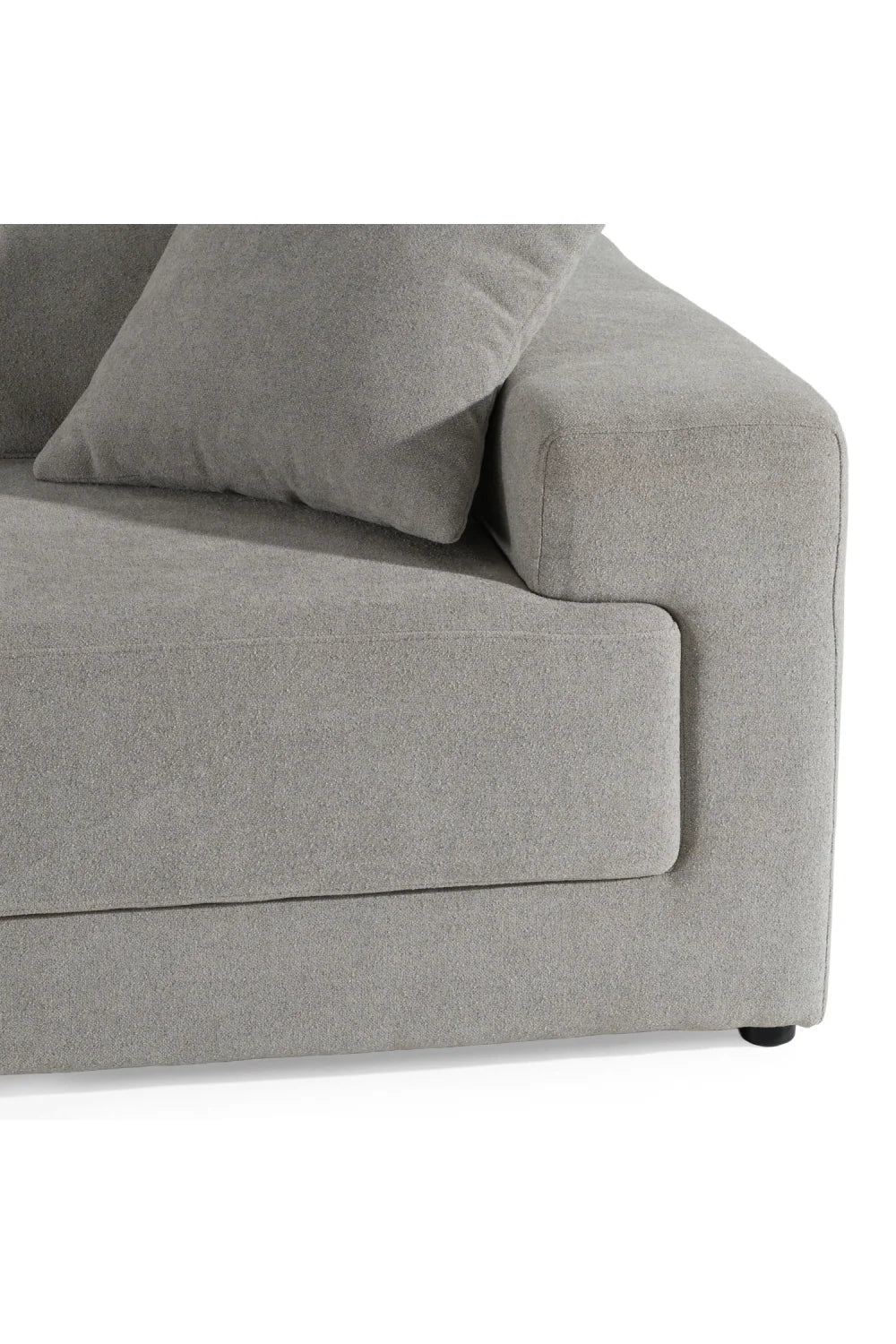 Luxury Rectangular Gray Fabric Sofa Modern Italian Style for Villa