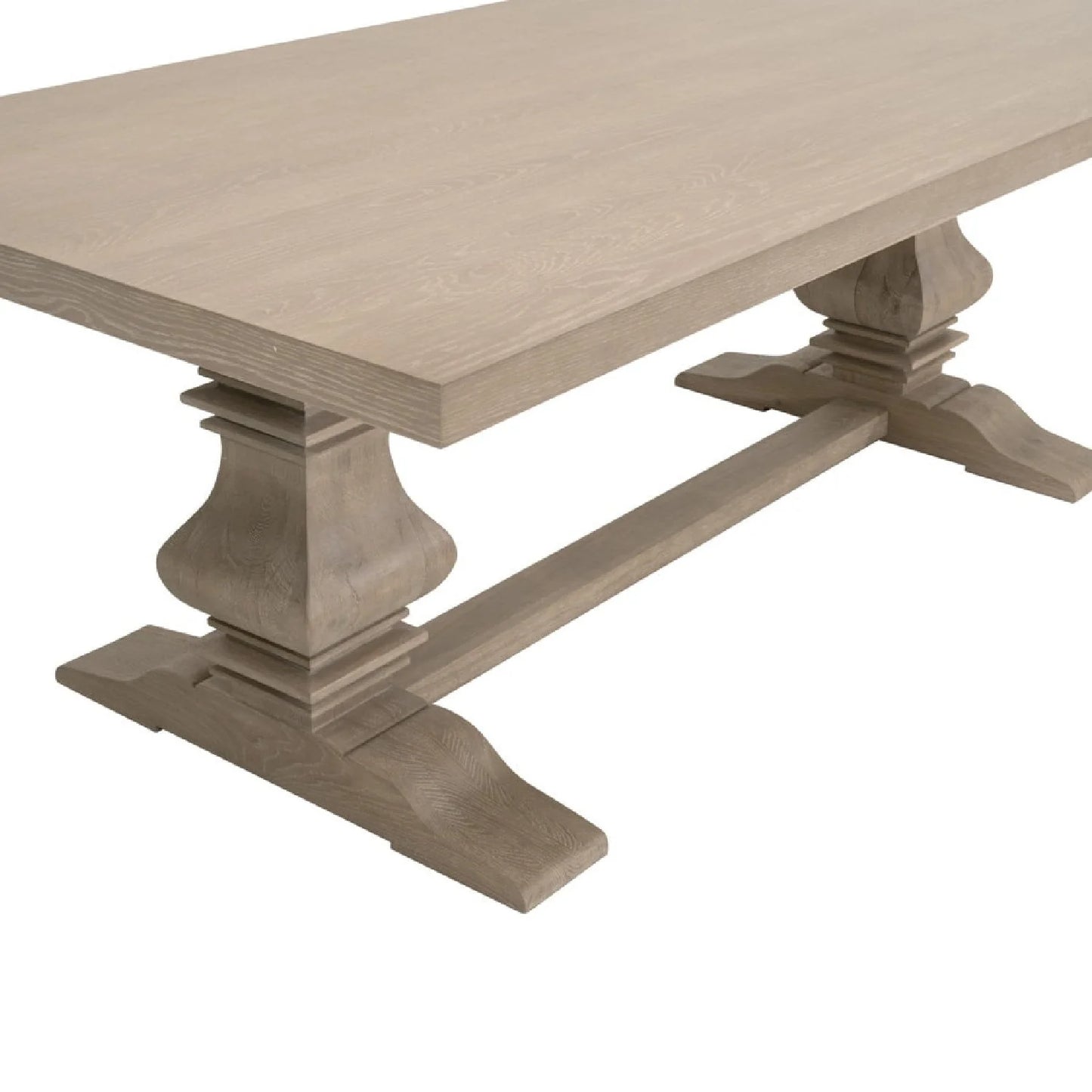 Luxury Rectangular Gray Oak Dining Table Modern Italian Style for Villa