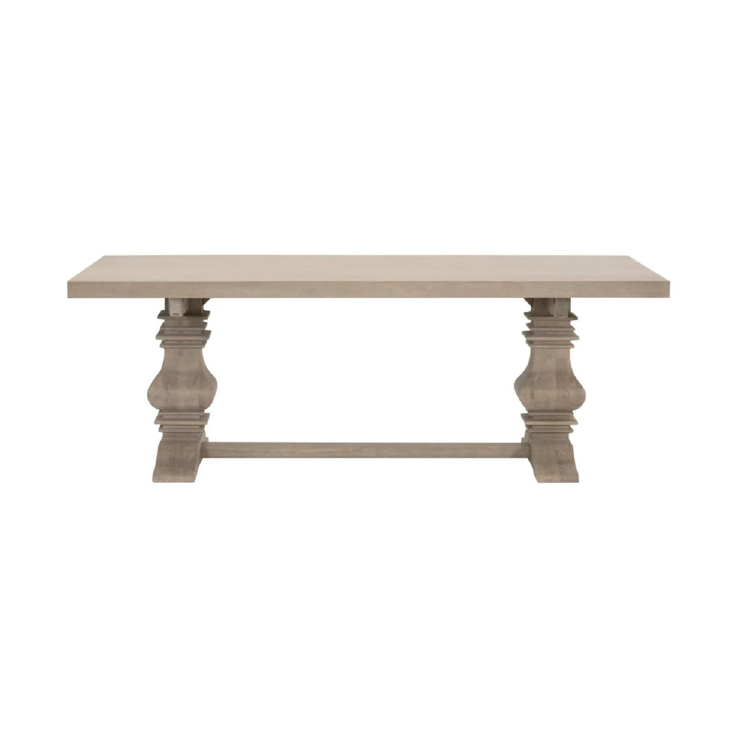 Luxury Rectangular Gray Oak Dining Table Modern Italian Style for Villa