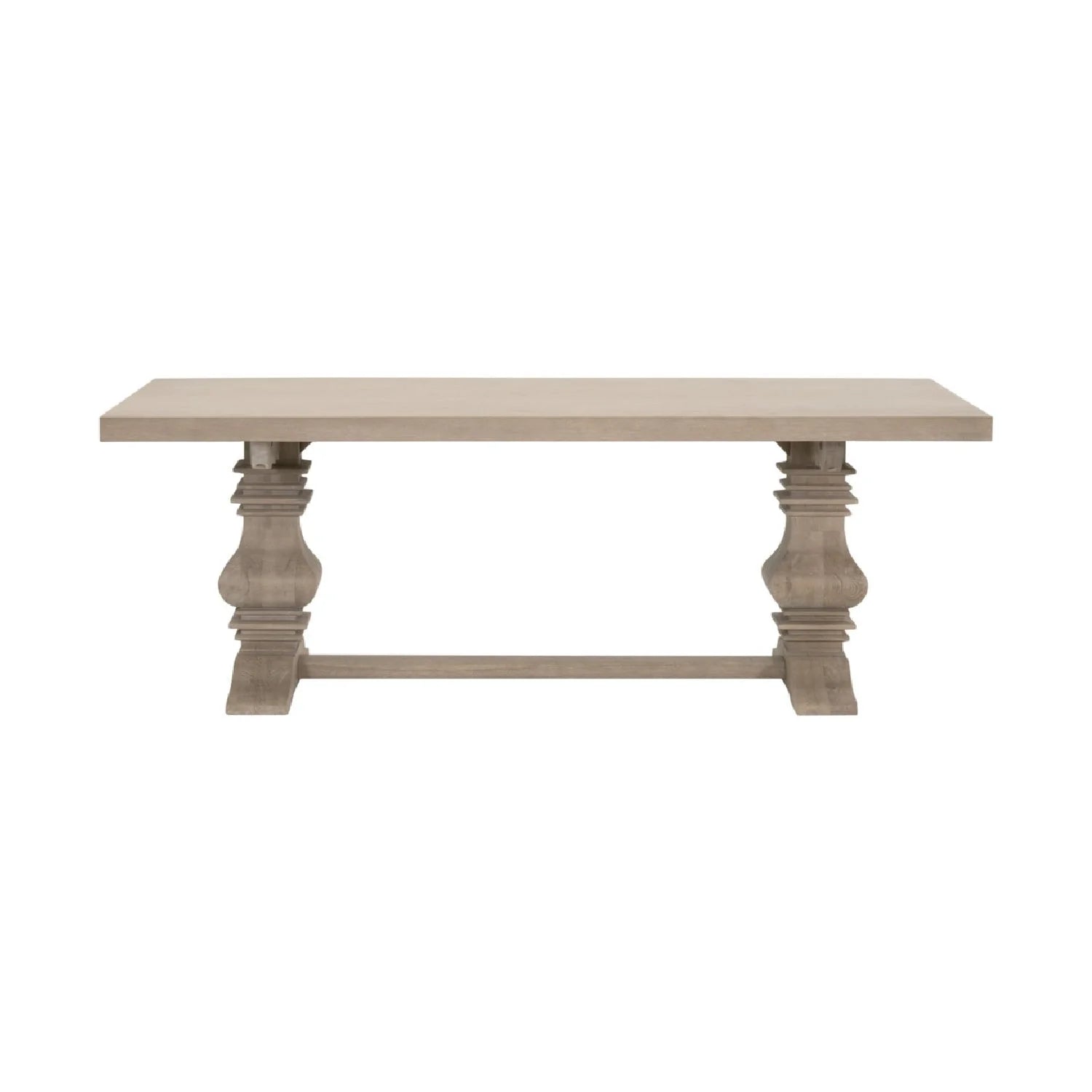 Luxury Rectangular Gray Oak Dining Table Modern Italian Style for Villa