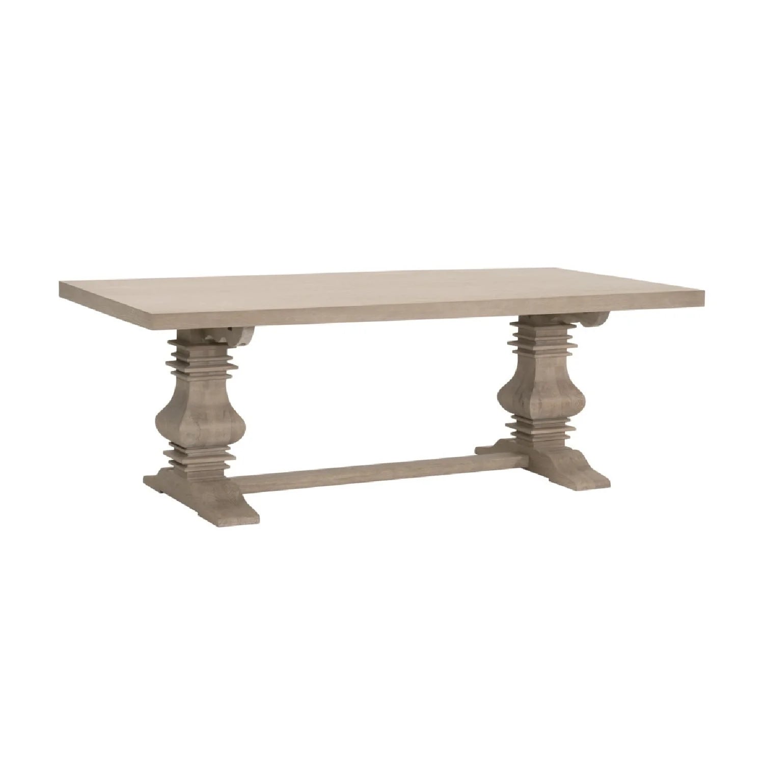 Luxury Rectangular Gray Oak Dining Table Modern Italian Style for Villa