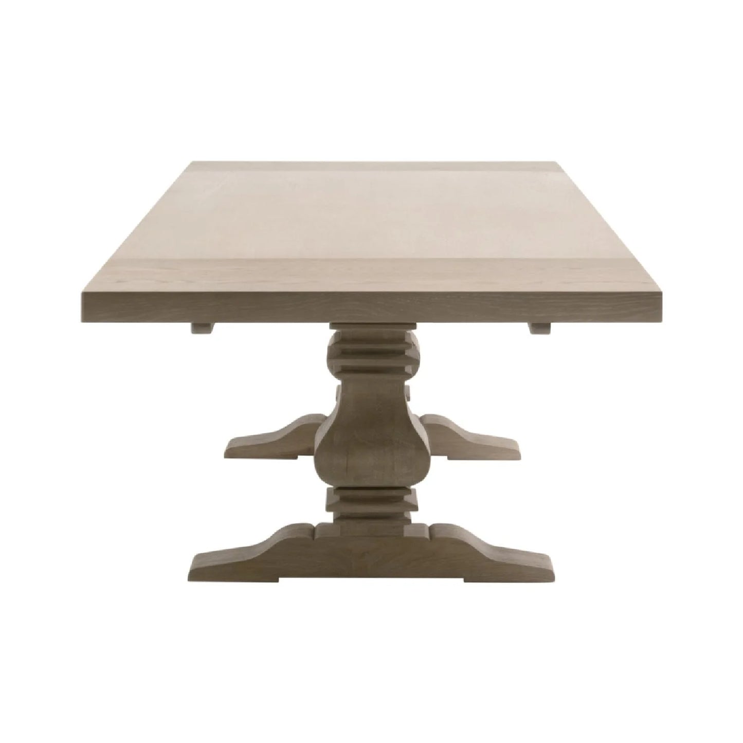 Luxury Rectangular Gray Oak Dining Table Modern Italian Style for Villa