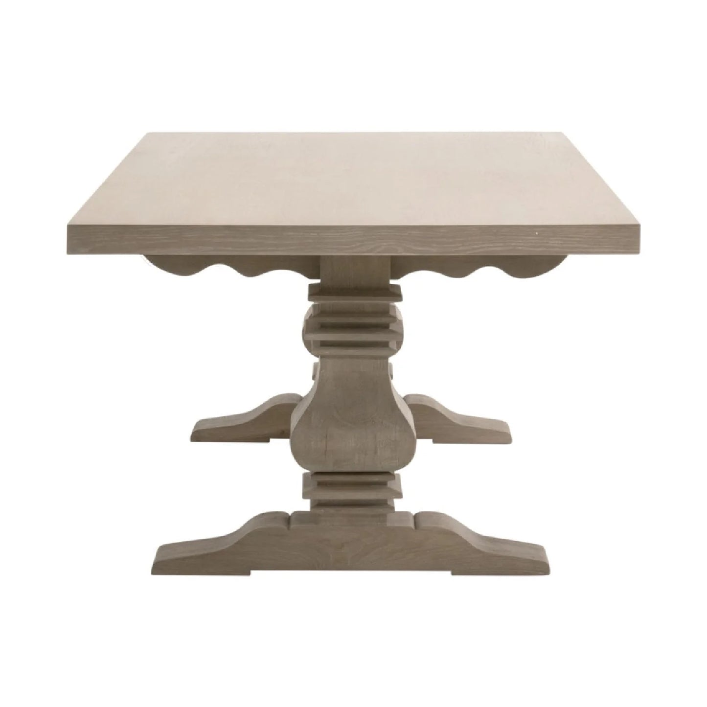 Luxury Rectangular Gray Oak Dining Table Modern Italian Style for Villa