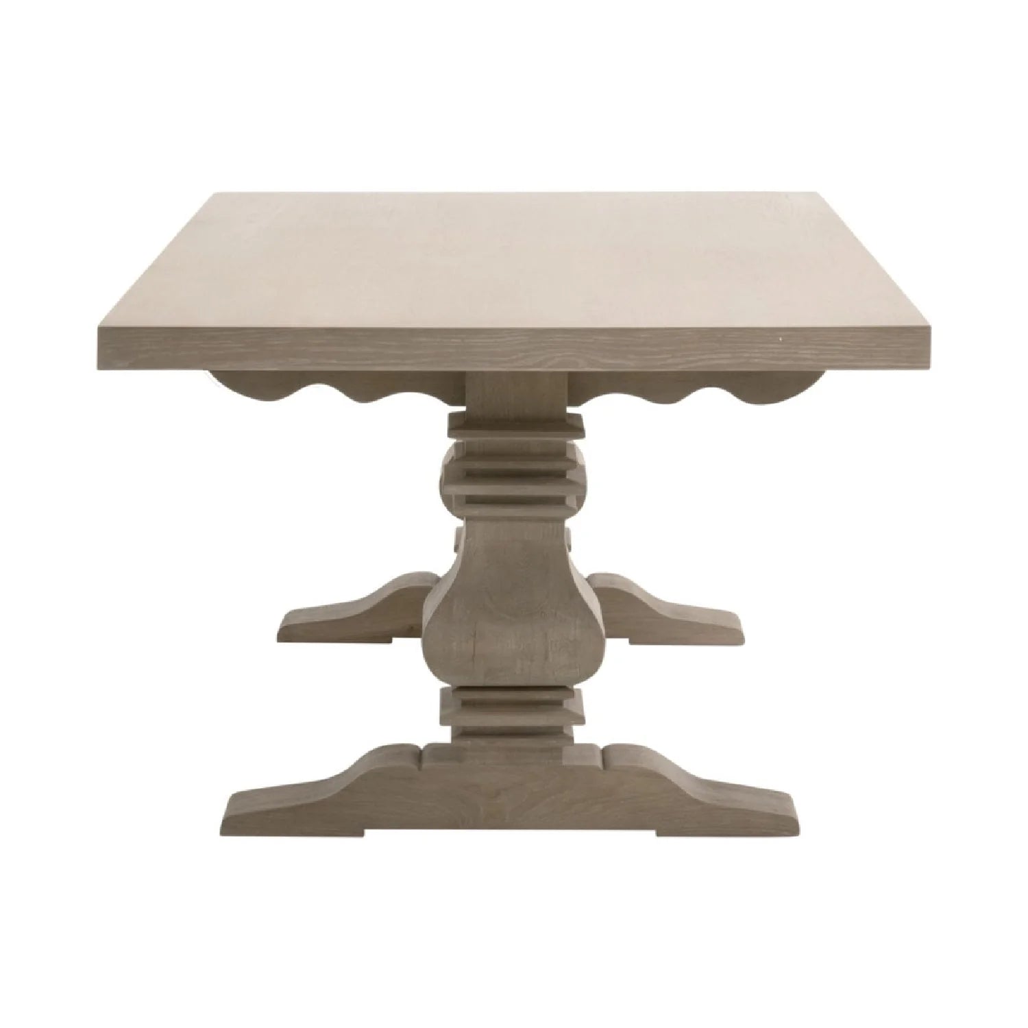 Luxury Rectangular Gray Oak Dining Table Modern Italian Style for Villa