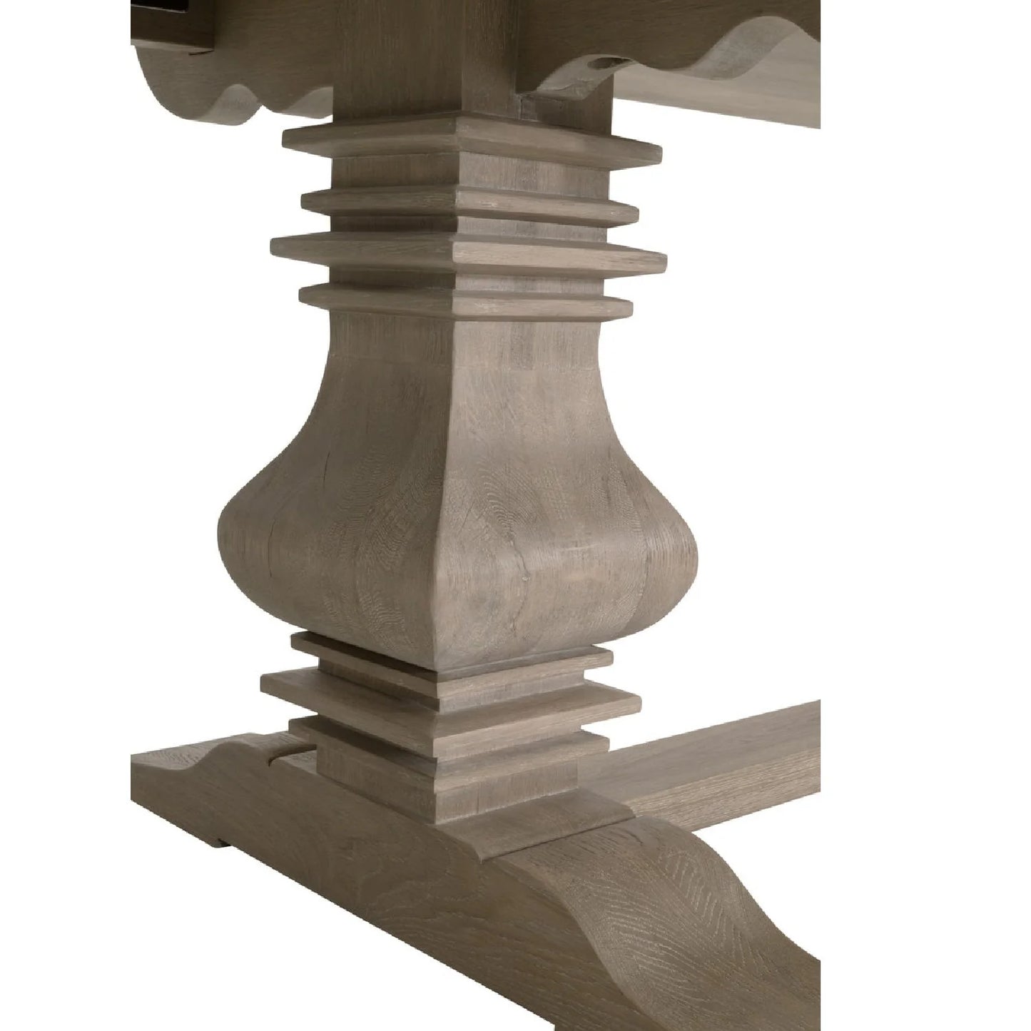 Luxury Rectangular Gray Oak Dining Table Modern Italian Style for Villa