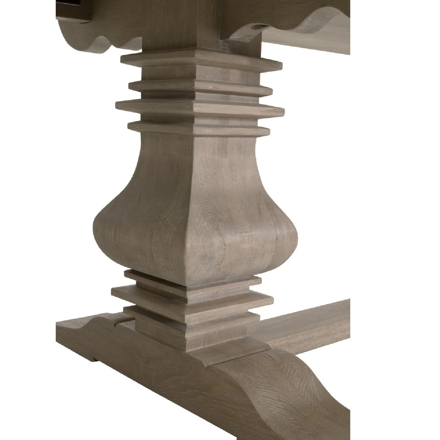 Luxury Rectangular Gray Oak Dining Table Modern Italian Style for Villa