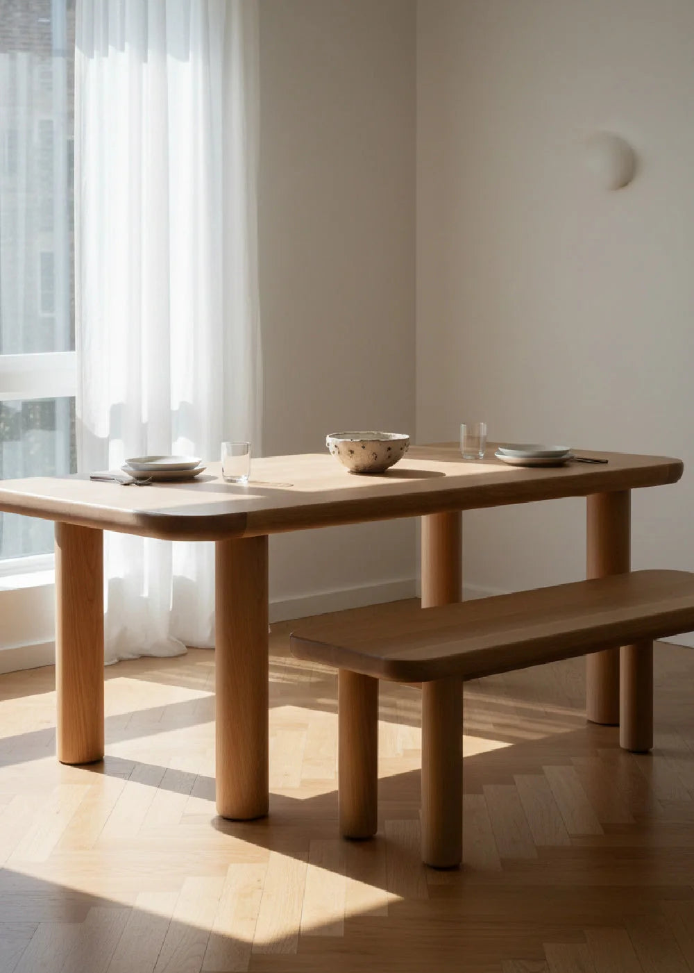 Luxury Rectangular Oak Dining Table Modern Italian Style for Villa