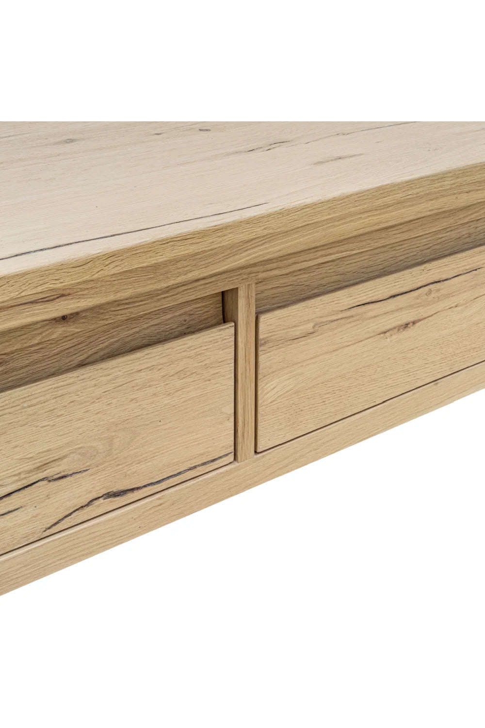 Luxury Rectangular Oak Storage Coffee Table Modern Italian Style for Villa