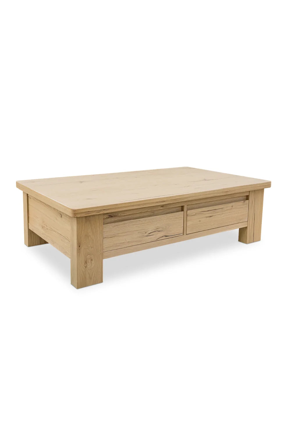 Luxury Rectangular Oak Storage Coffee Table Modern Italian Style for Villa