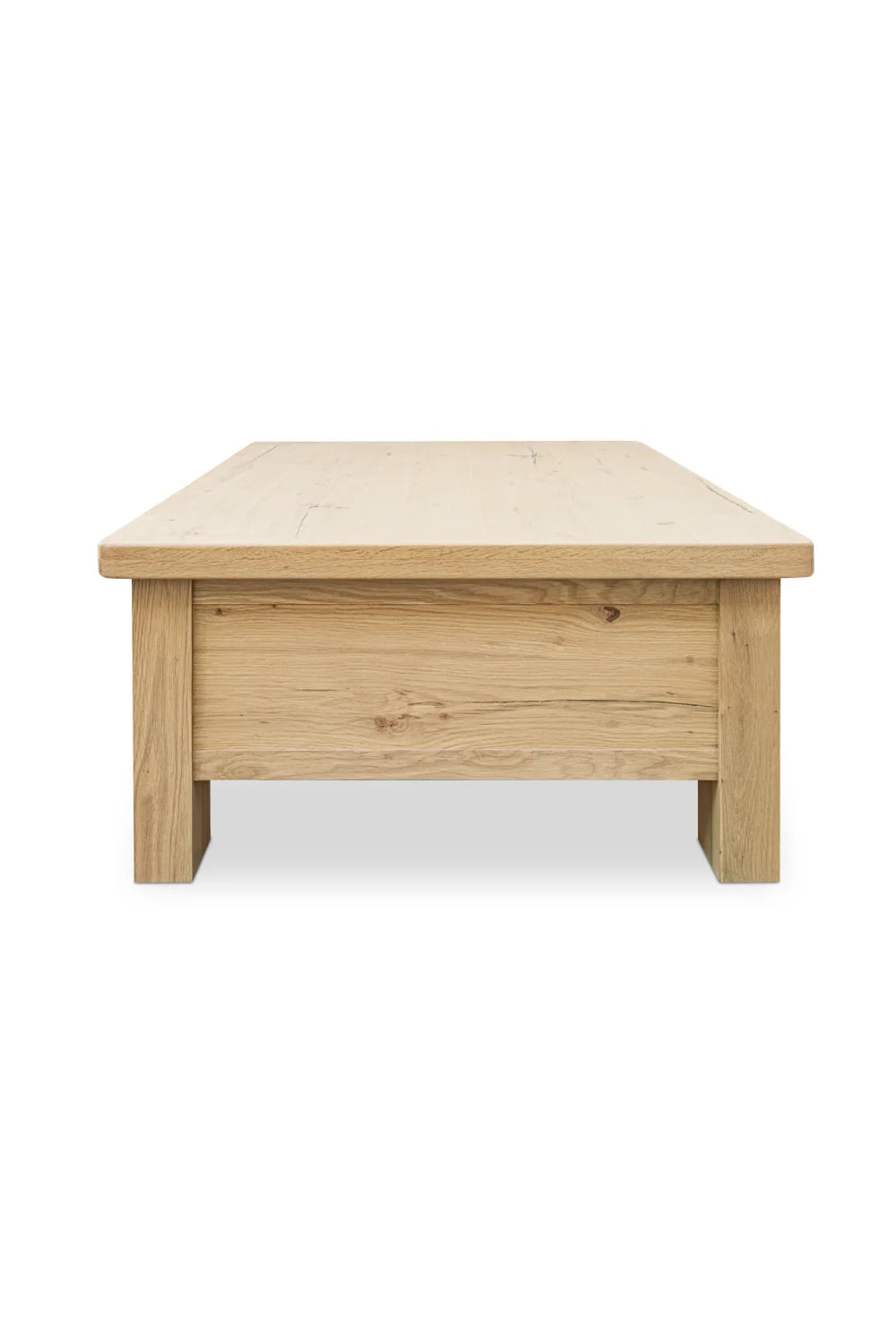 Luxury Rectangular Oak Storage Coffee Table Modern Italian Style for Villa