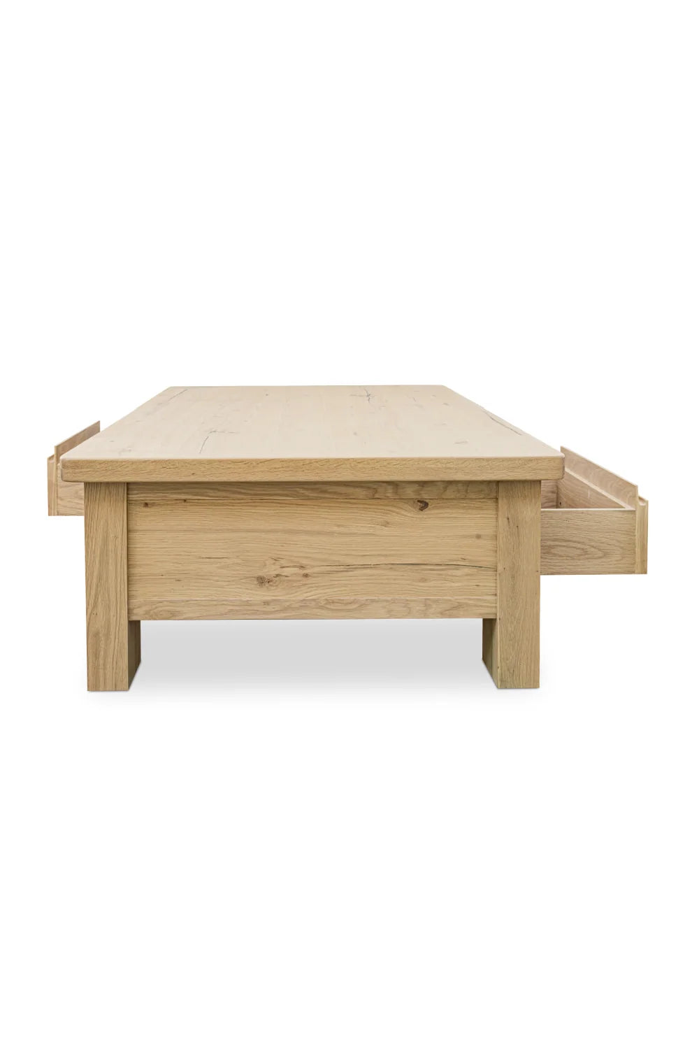 Luxury Rectangular Oak Storage Coffee Table Modern Italian Style for Villa