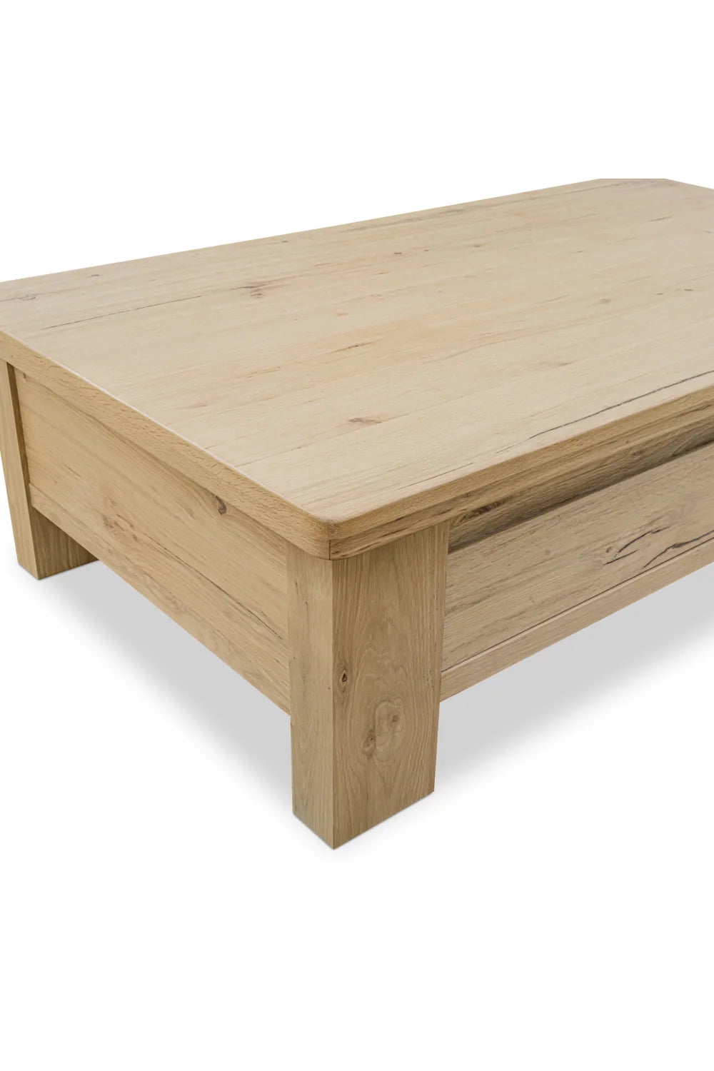 Luxury Rectangular Oak Storage Coffee Table Modern Italian Style for Villa