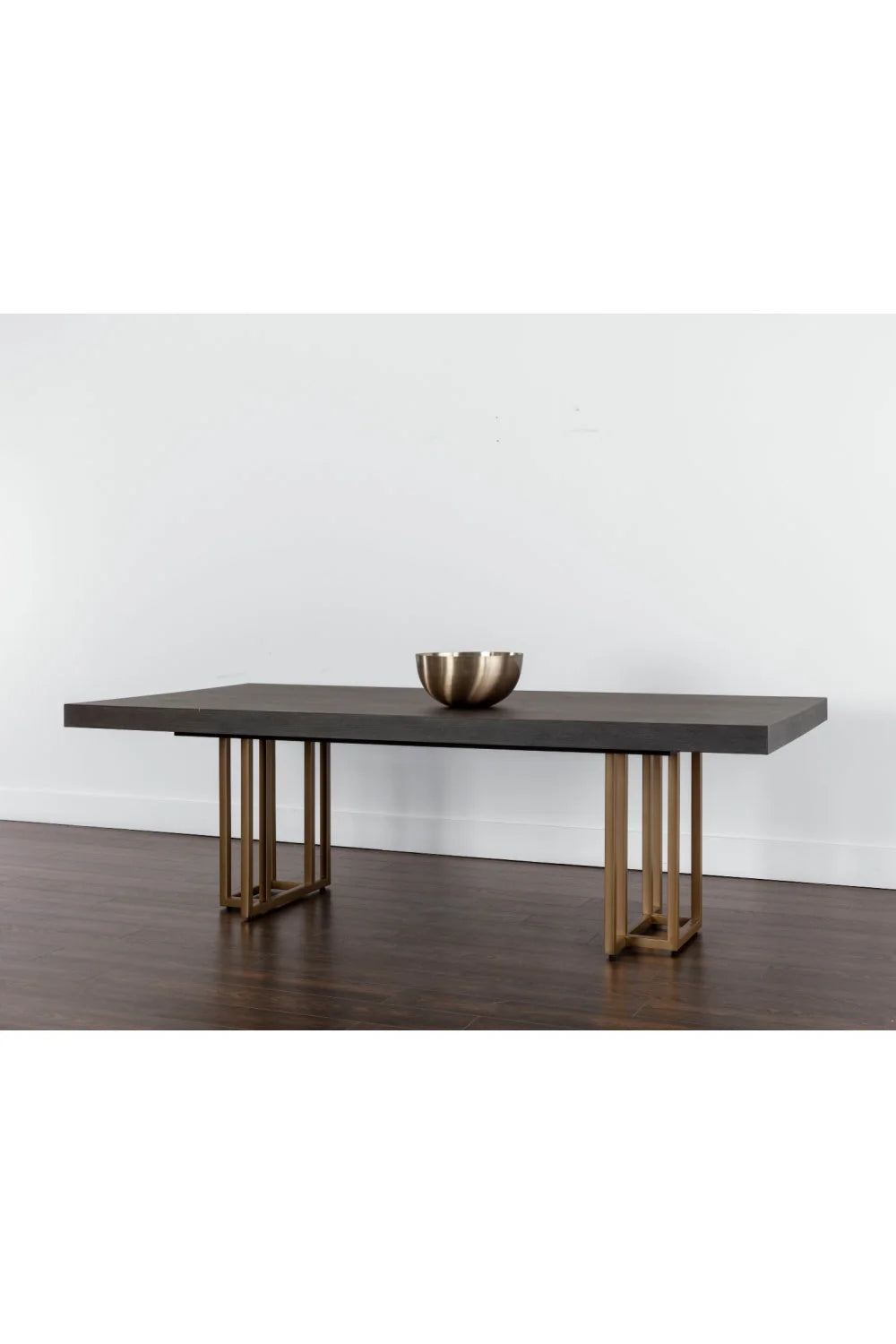 Luxury Rectangular Oak Veneer Dining Table Modern Italian Style for Villa