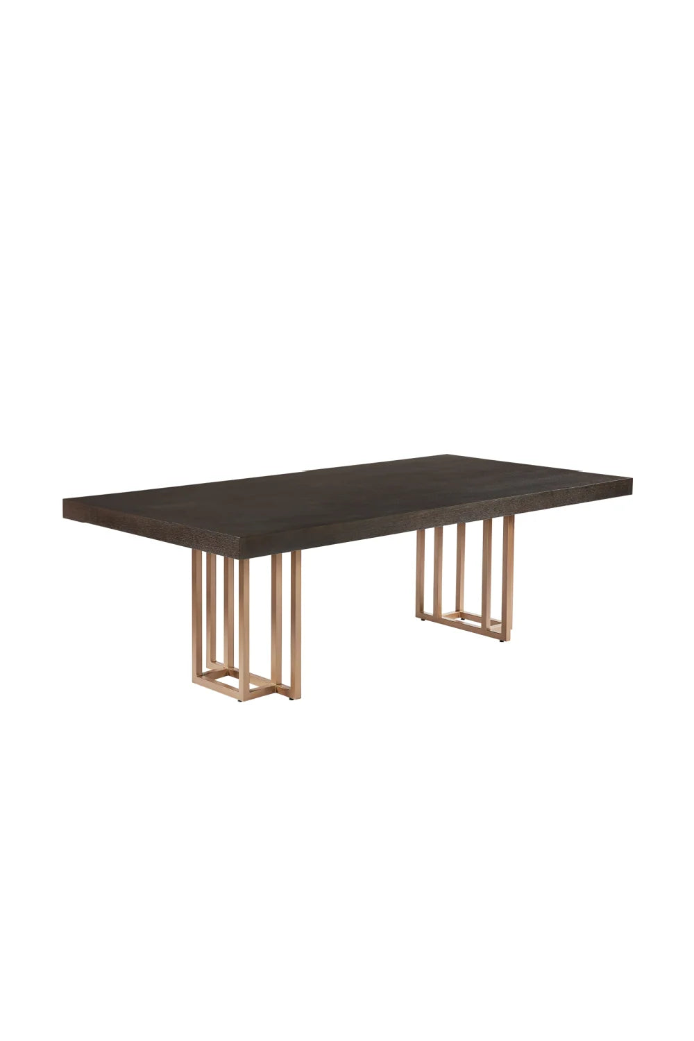 Luxury Rectangular Oak Veneer Dining Table Modern Italian Style for Villa