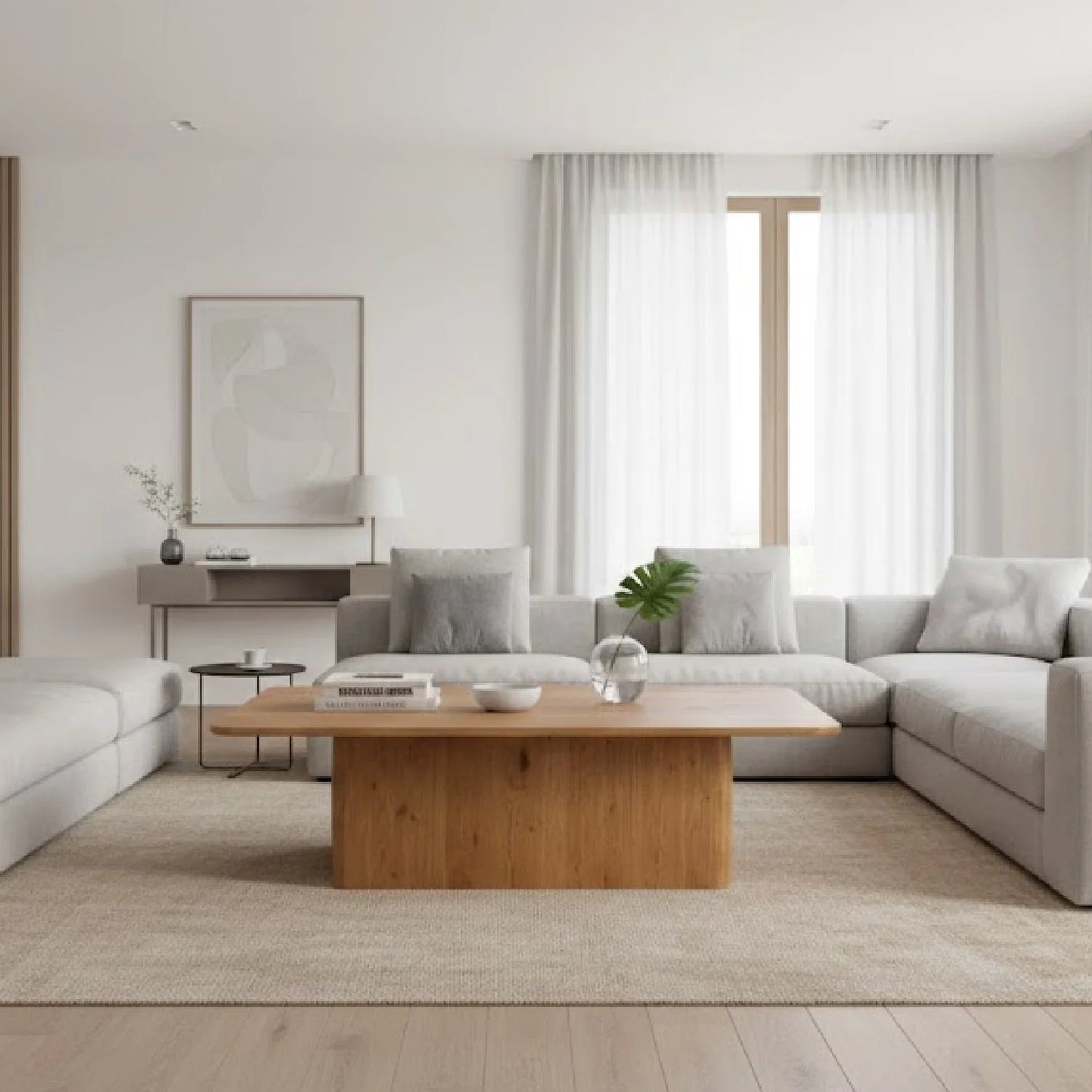 Luxury Rectangular Rustic Oak Coffee Table Modern Italian Style for Villa