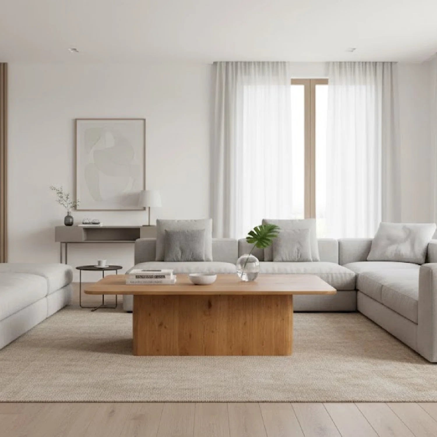 Luxury Rectangular Rustic Oak Coffee Table Modern Italian Style for Villa