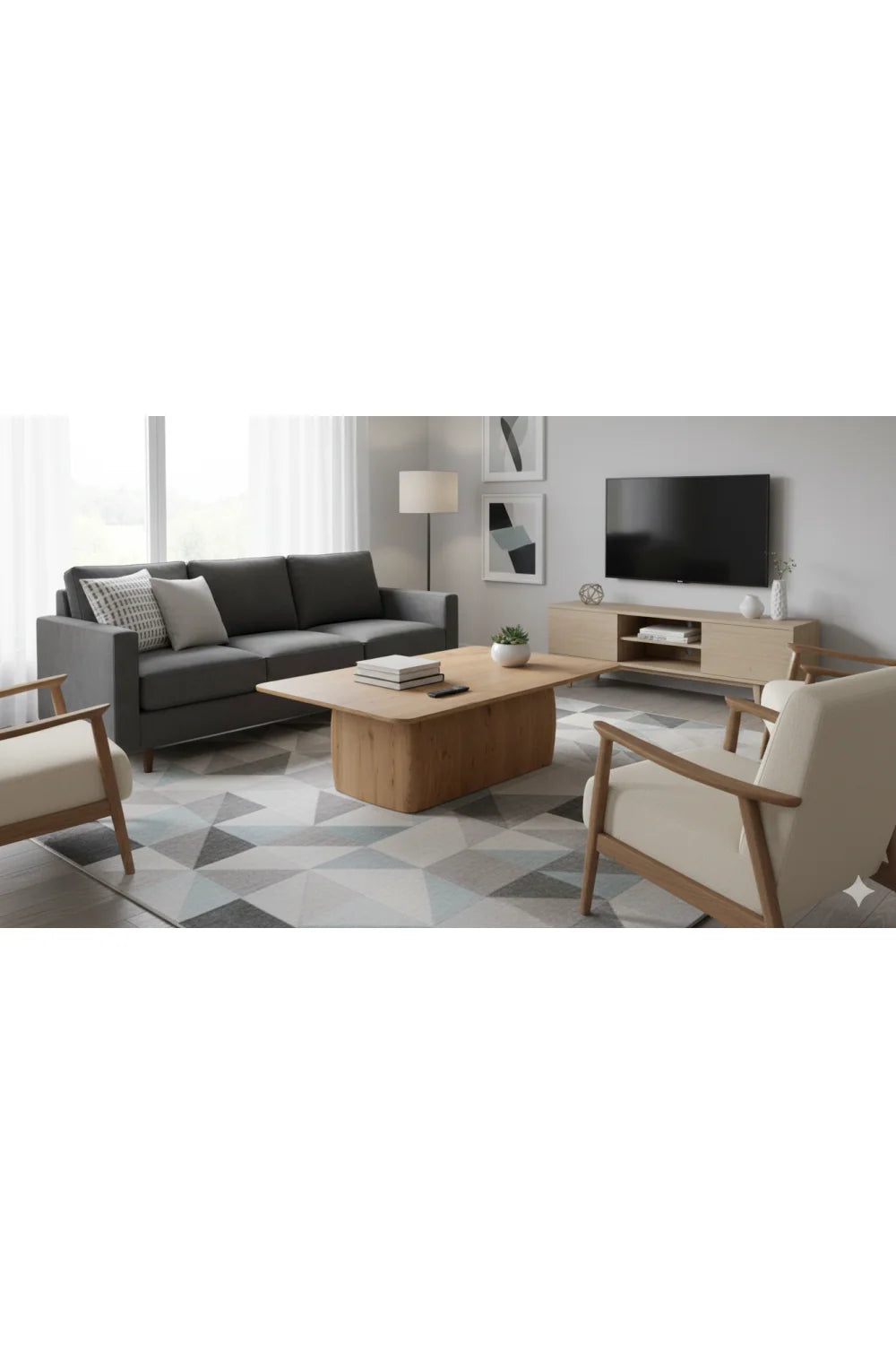 Luxury Rectangular Rustic Oak Coffee Table Modern Italian Style for Villa