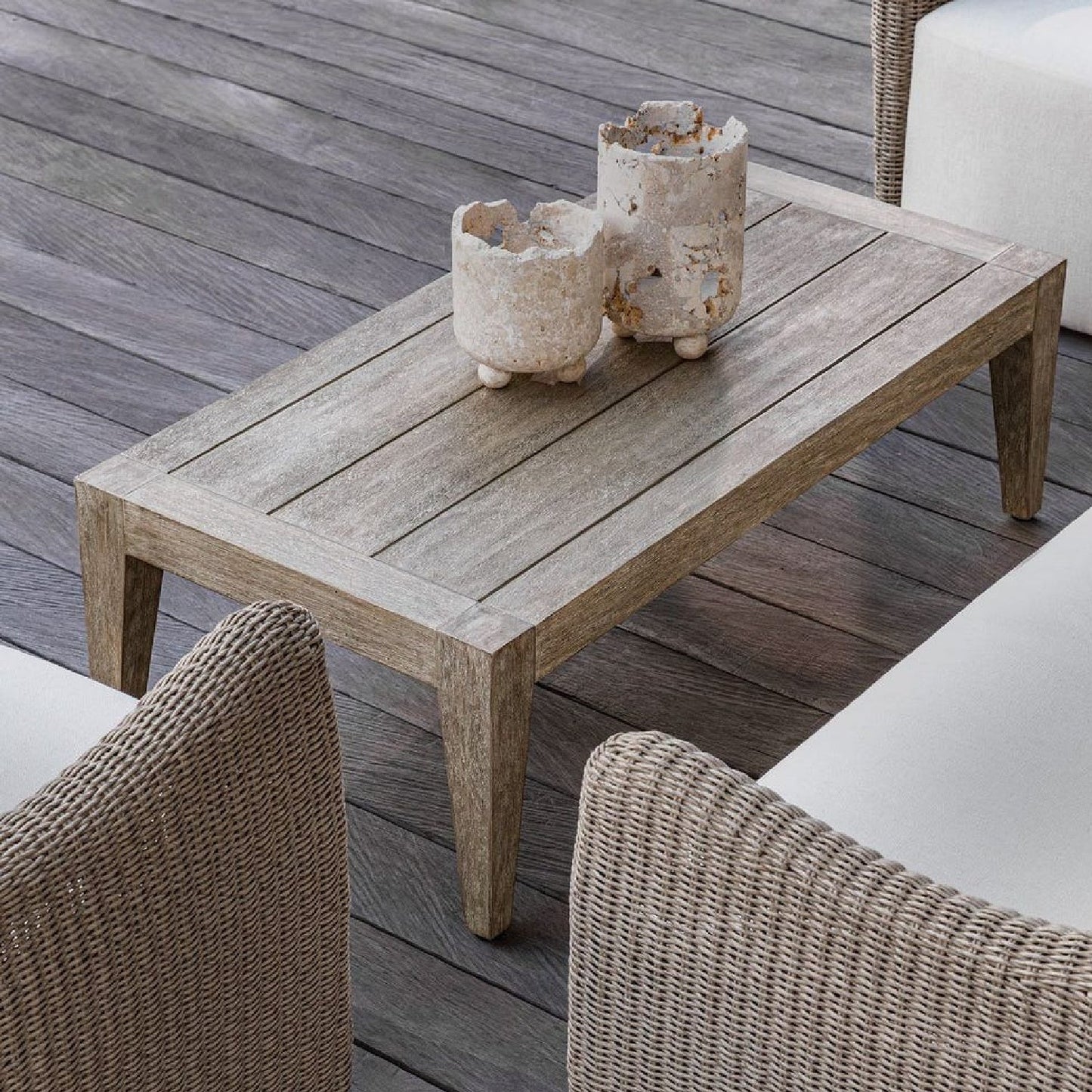 Luxury Rectangular Solid Mahogany Coffee Table Modern Italian Style for Villa