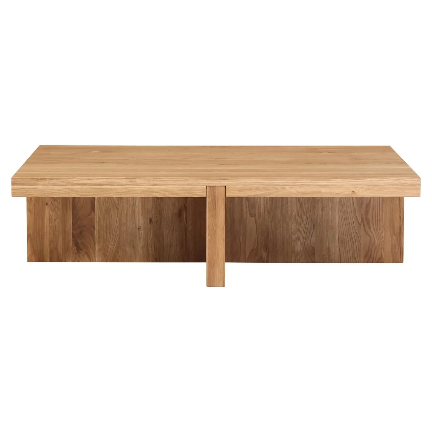 Luxury Rectangular Solid Oak Coffee Table Modern Italian Style for Villa