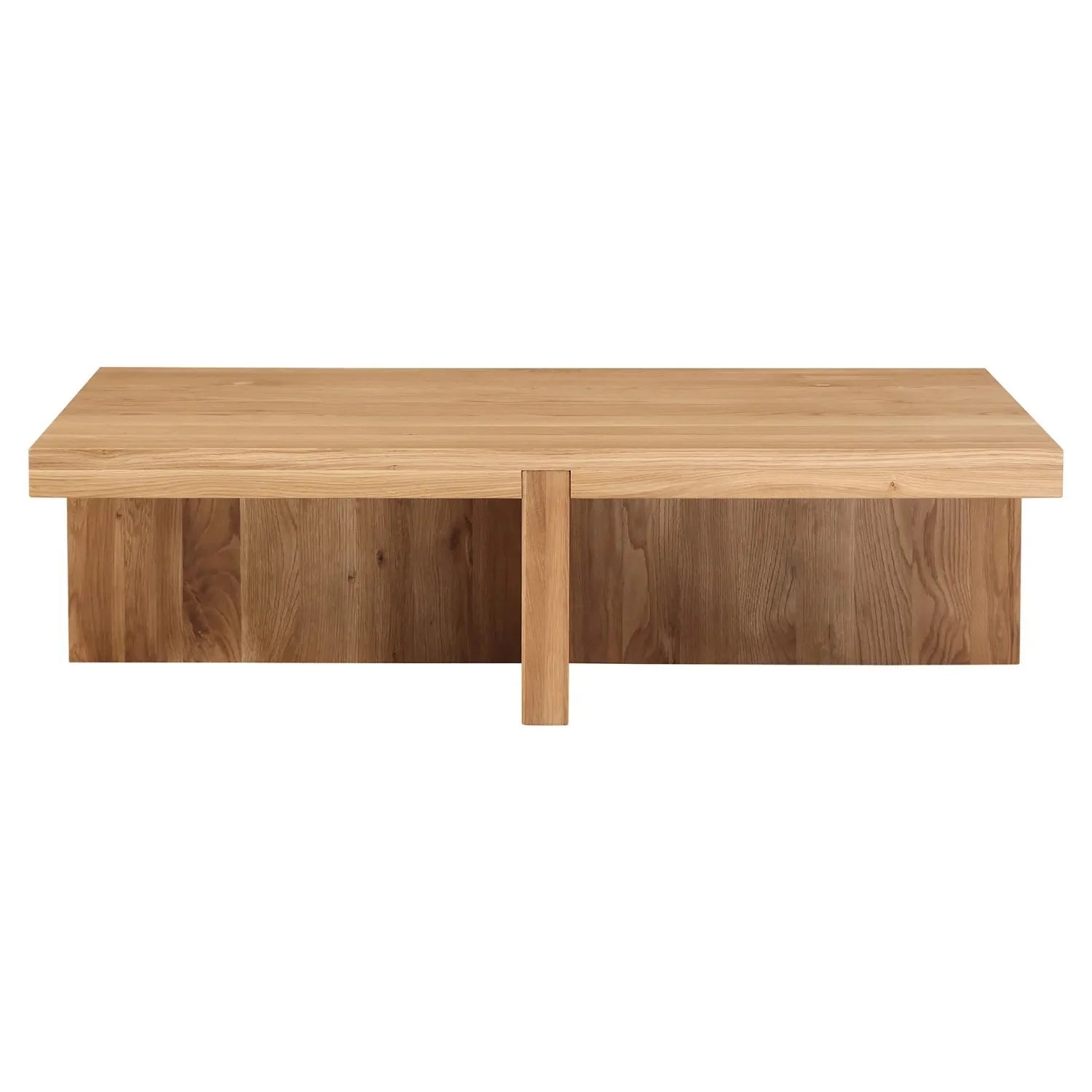 Luxury Rectangular Solid Oak Coffee Table Modern Italian Style for Villa