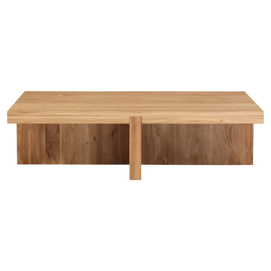 Luxury Rectangular Solid Oak Coffee Table Modern Italian Style for Villa