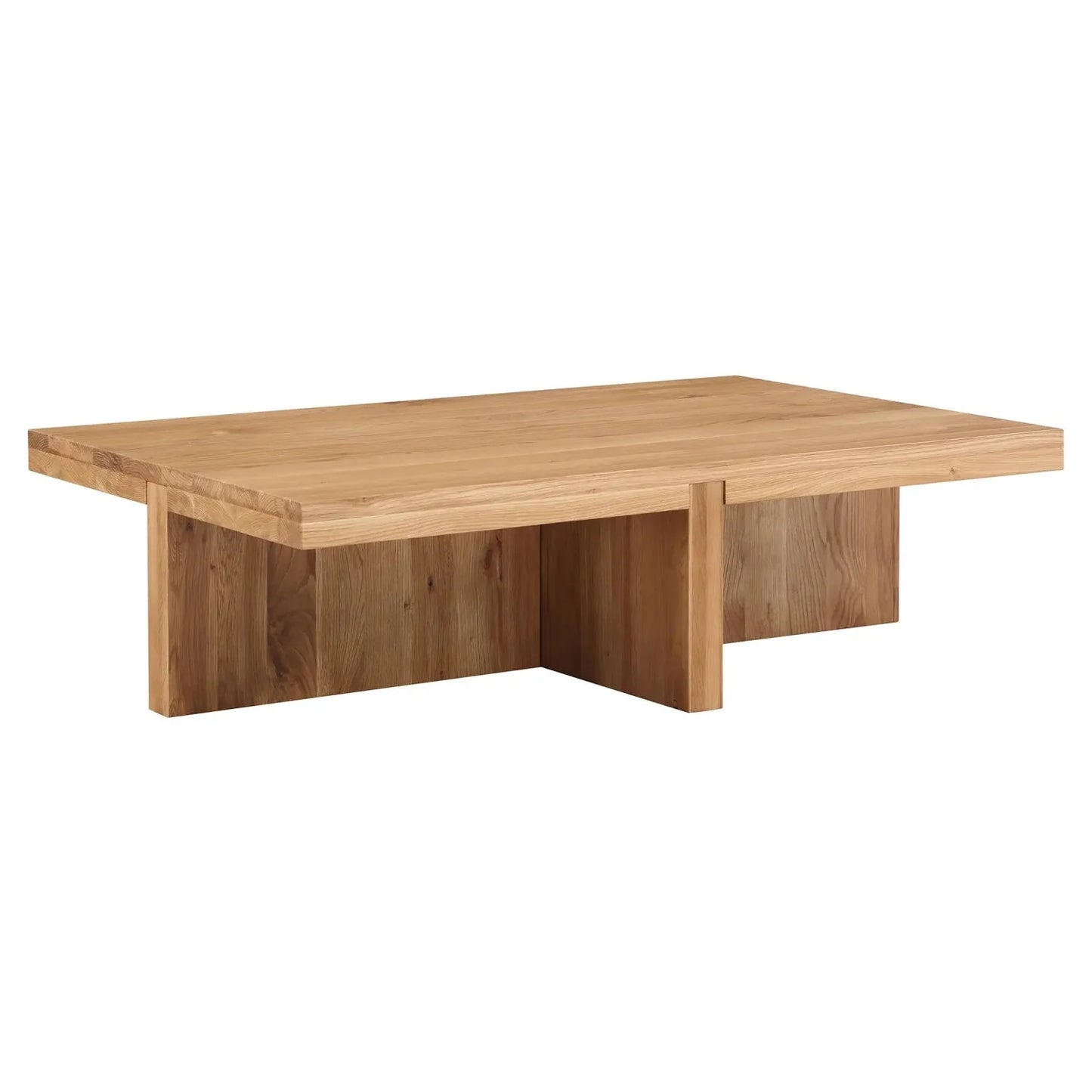 Luxury Rectangular Solid Oak Coffee Table Modern Italian Style for Villa