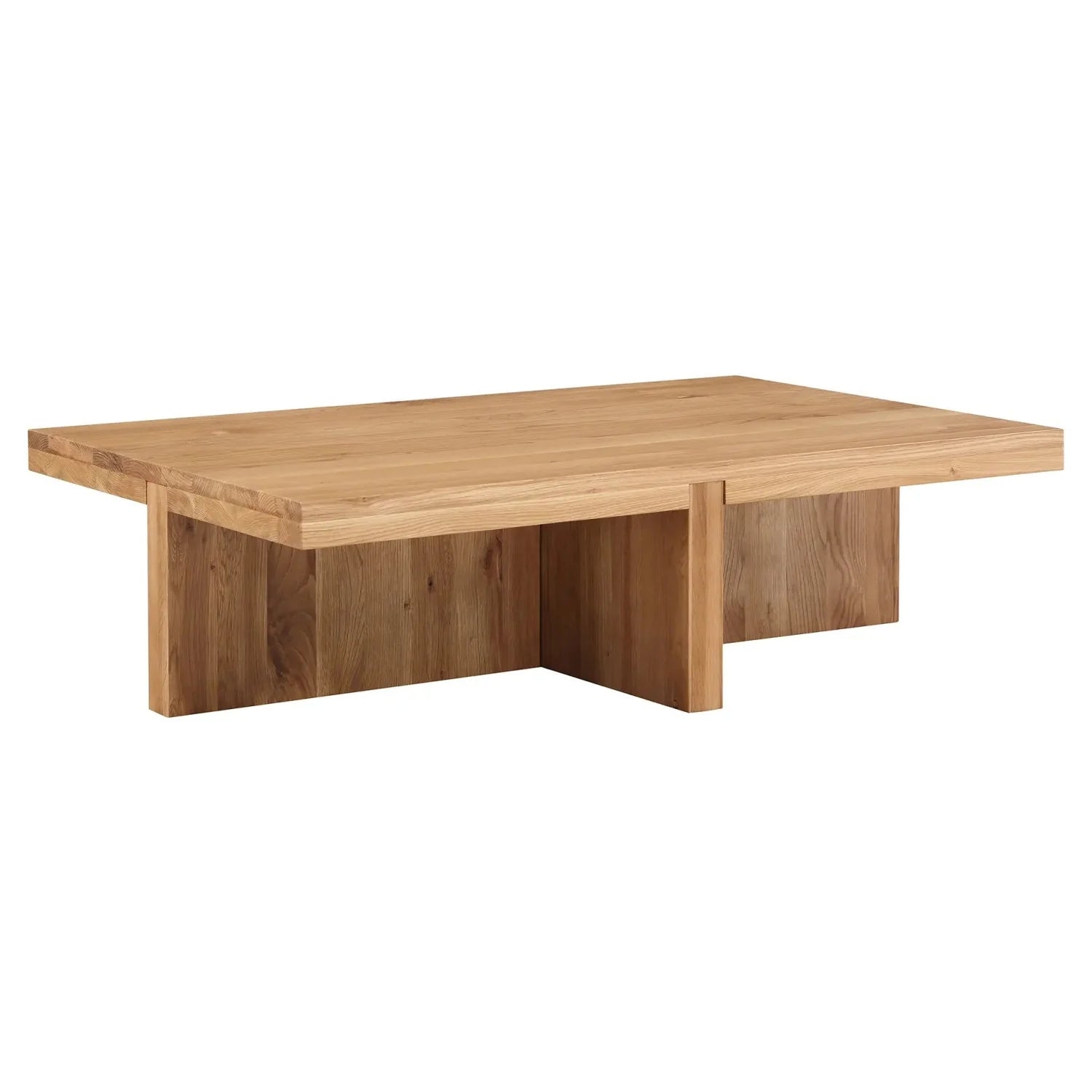 Luxury Rectangular Solid Oak Coffee Table Modern Italian Style for Villa