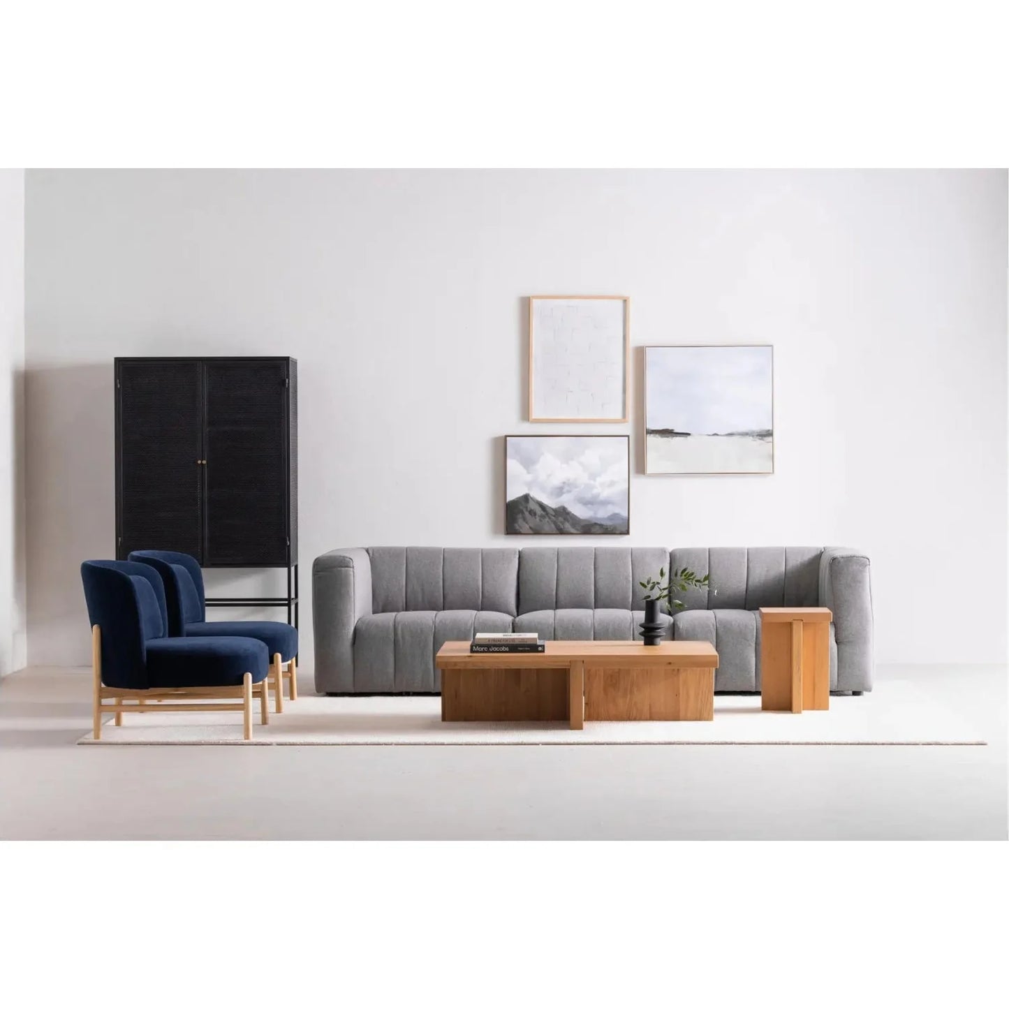 Luxury Rectangular Solid Oak Coffee Table Modern Italian Style for Villa