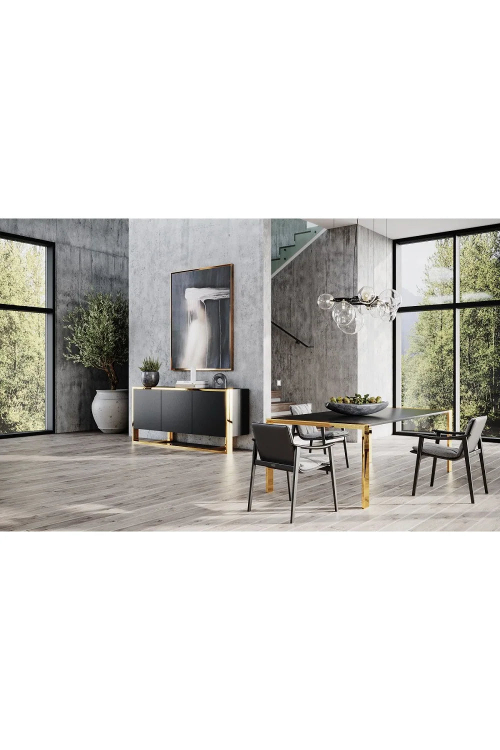 Luxury Rectangular Wenge Veneer Dining Table Modern Italian Style for Villa
